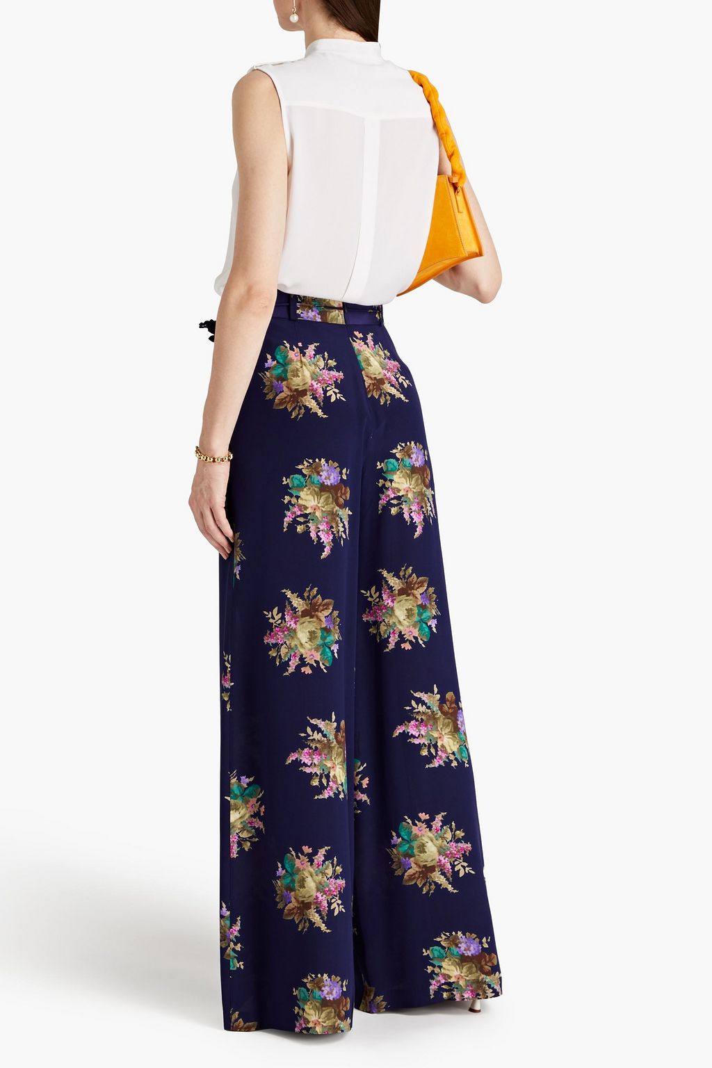 ZIMMERMANN Floral-print silk crepe de chine wide-leg pants