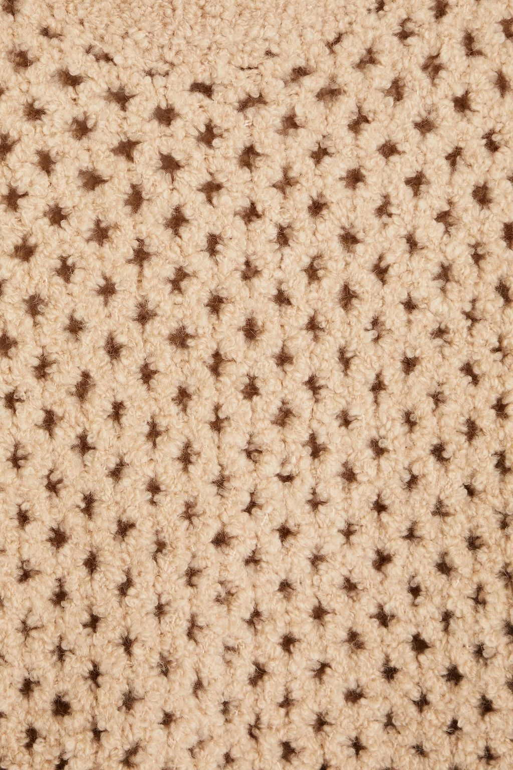 BRUNELLO CUCINELLI Cropped Pullover aus Bouclé-Strick aus einer Kamelwoll-Seidenmischung