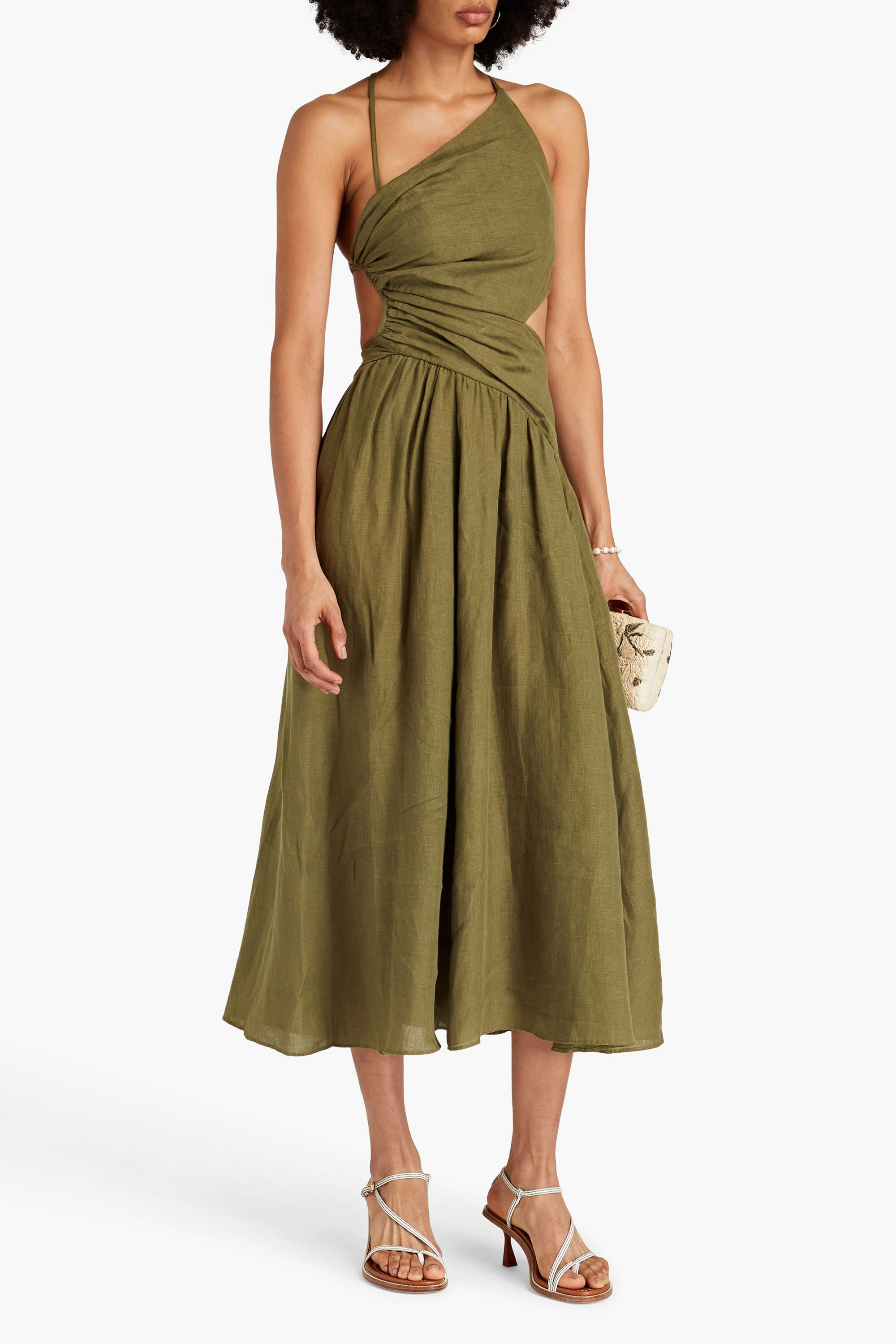 Zimmermann Cutout linen midi dress