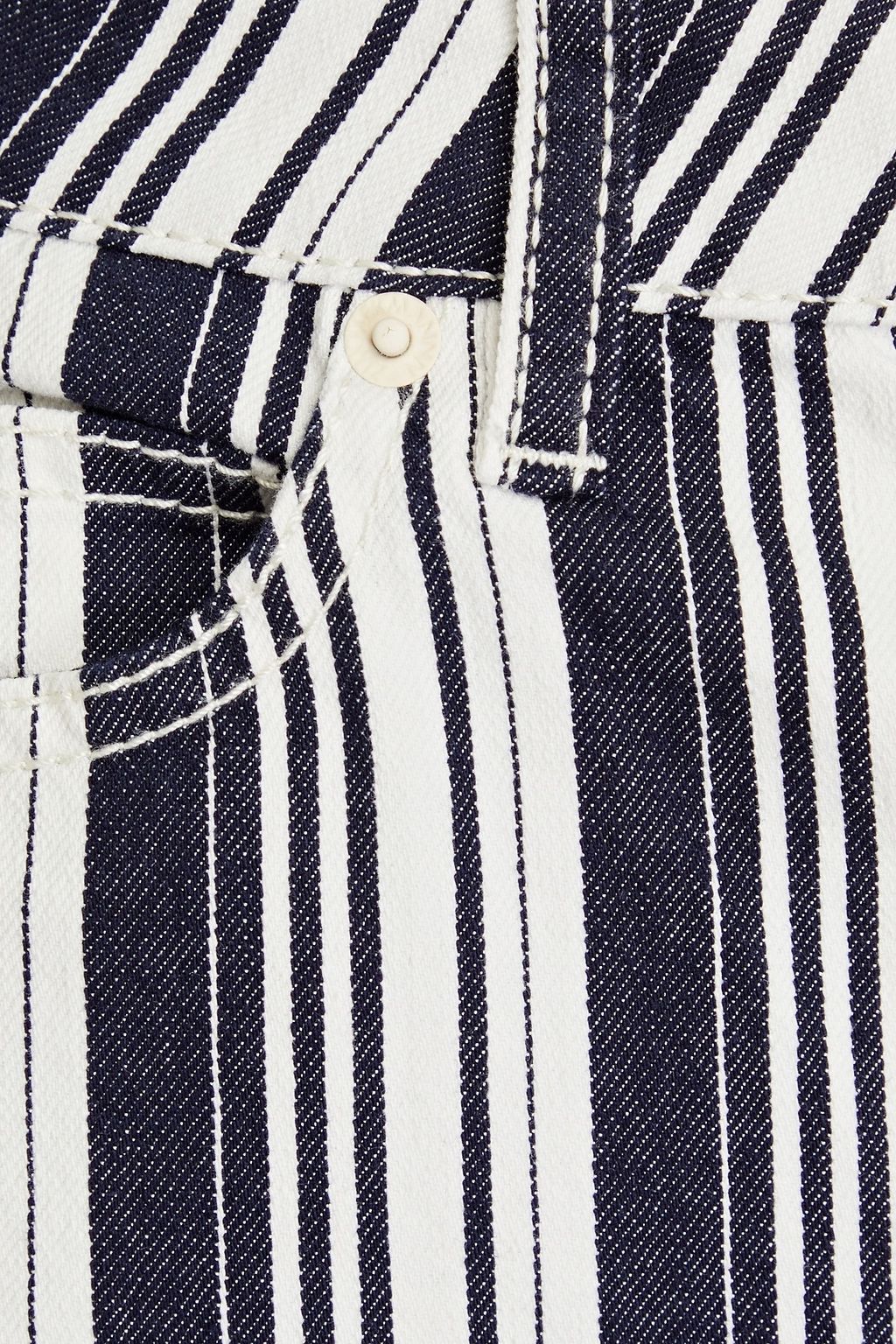 ZIMMERMANN جينز قصير بأرجل ضيقة وبخصر مرتفع بتصميم مخطط