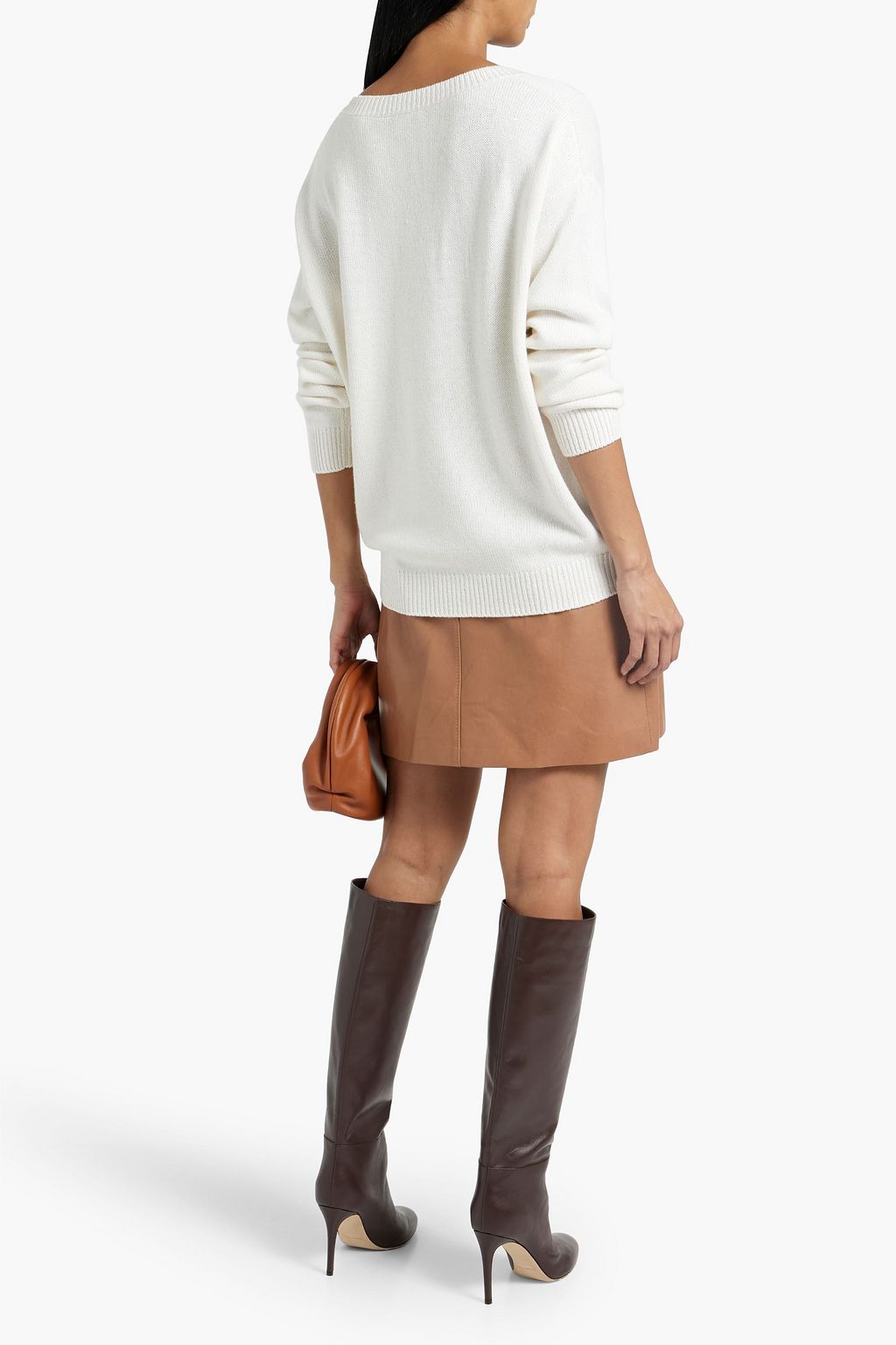 BRUNELLO CUCINELLI Pullover aus einer Kaschmir-Seidenmischung mit Pailletten