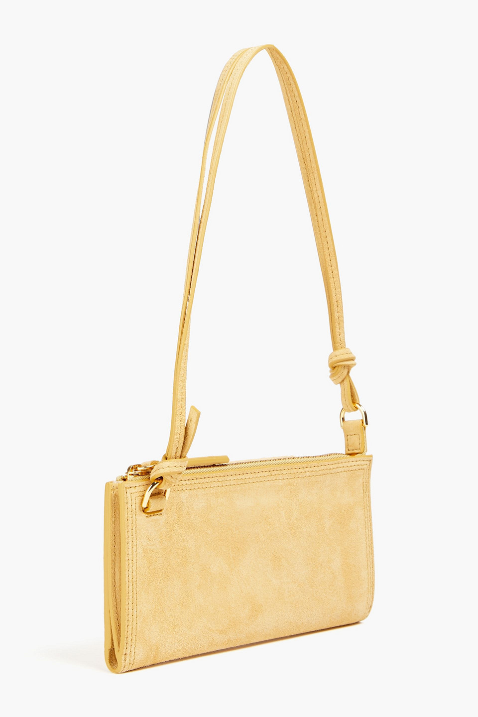 Jacquemus Pichoto Suede Shoulder Bag In Beige