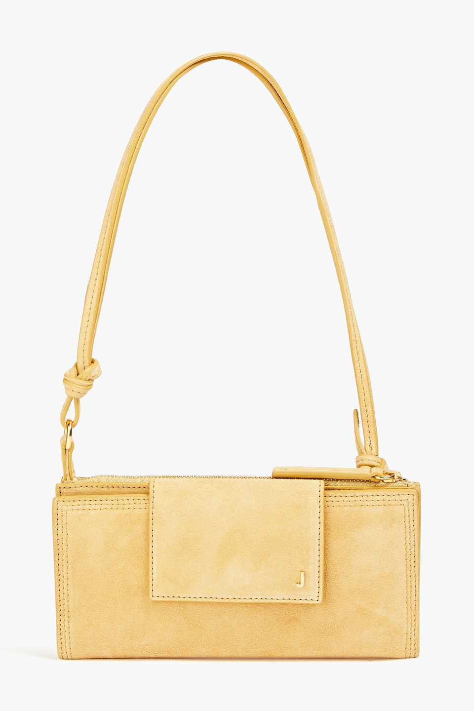 Jacquemus Pichoto Suede Shoulder Bag In Beige
