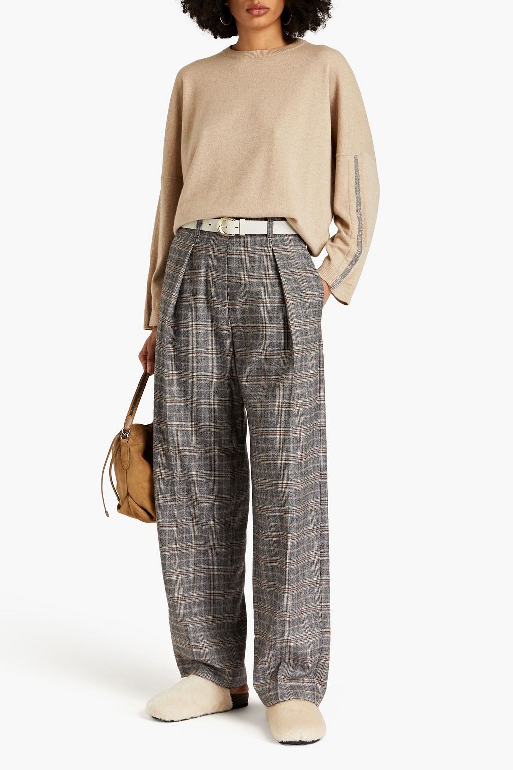 BRUNELLO CUCINELLI Bead-embellished cashmere sweater