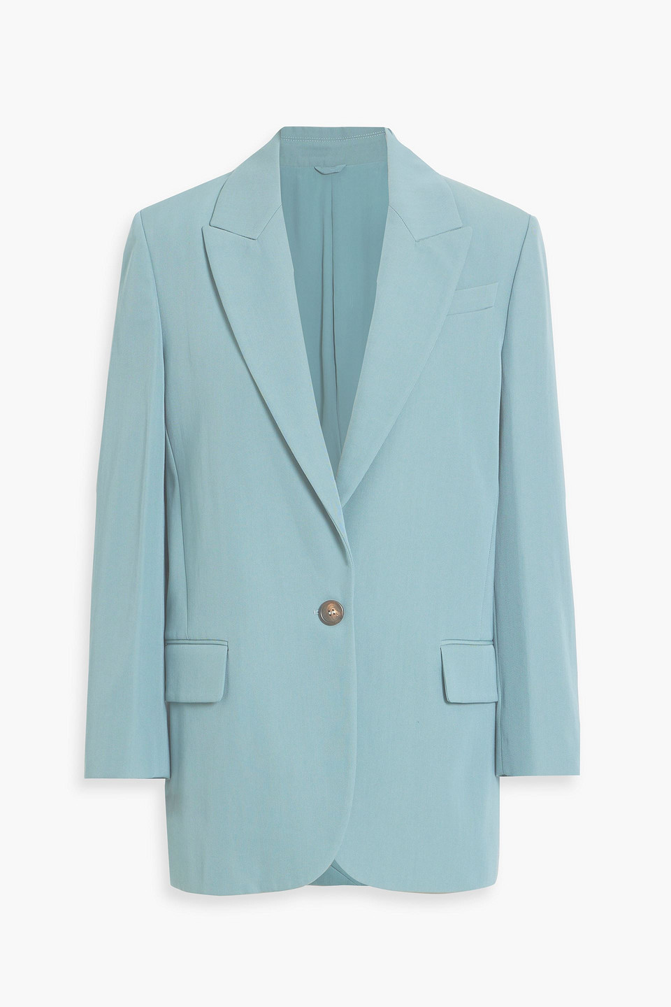 Brunello Cucinelli Wool And Cotton-blend Twill Blazer In Sky Blue