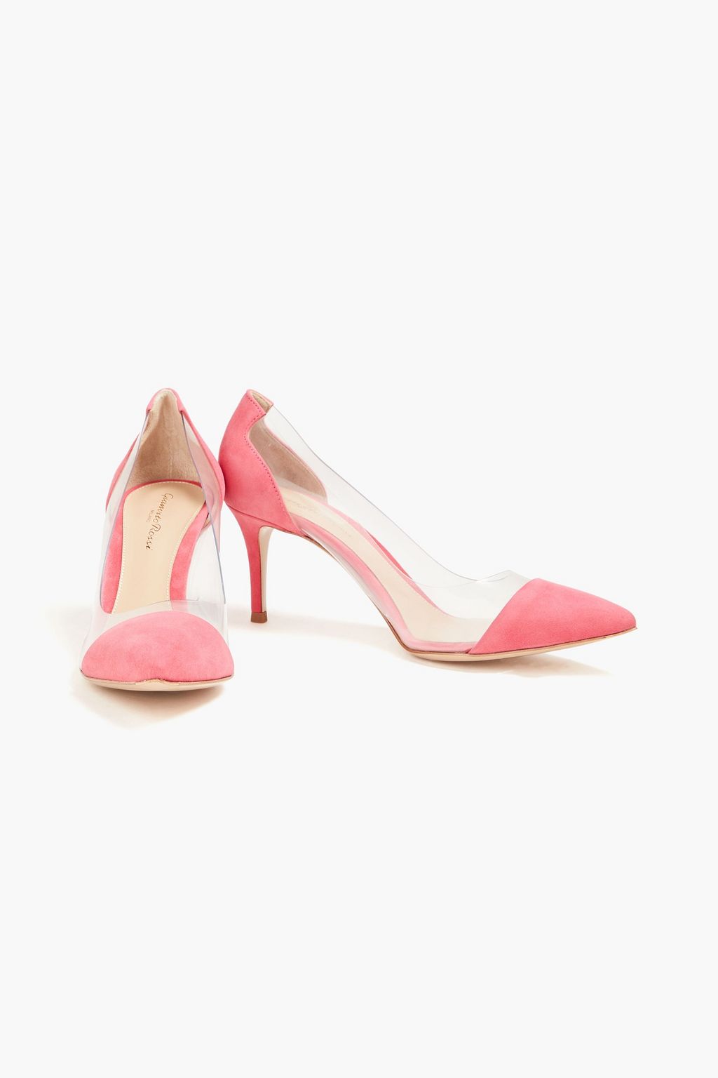 GIANVITO ROSSI PVC and suede pumps
