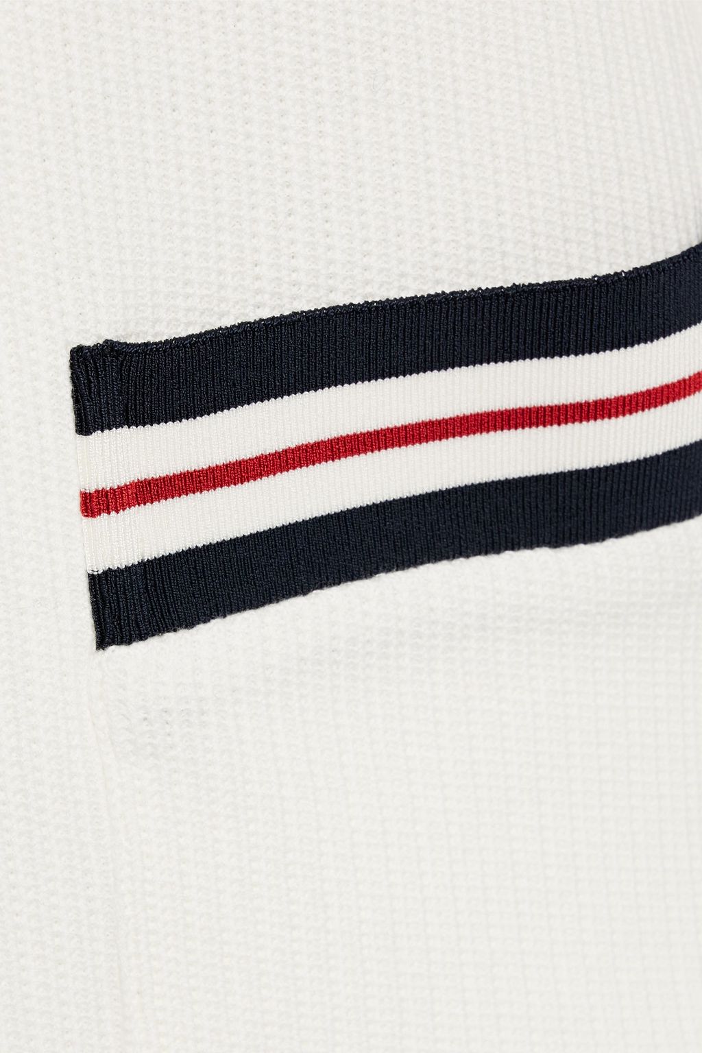 THOM BROWNE Striped ribbed cotton cardigan