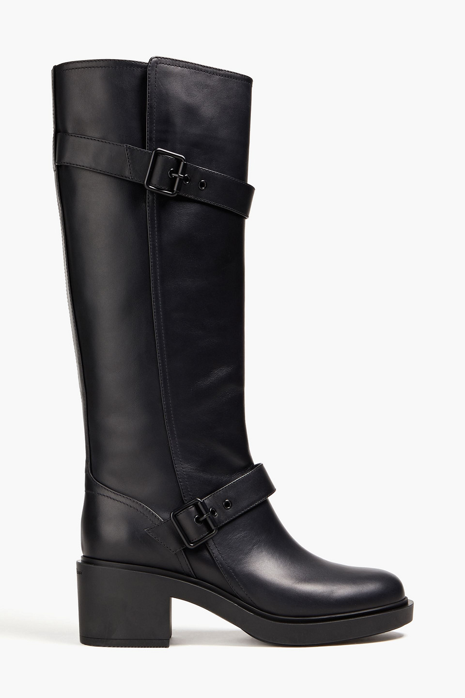 Leather knee boots