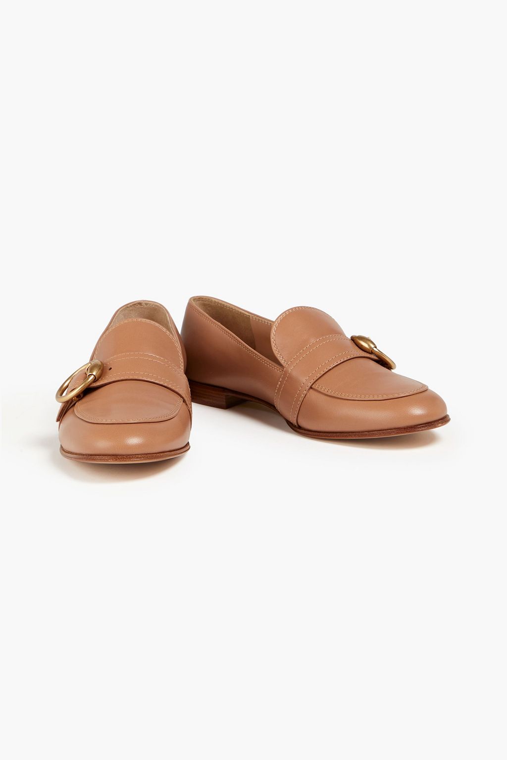 GIANVITO ROSSI Buckled leather loafers