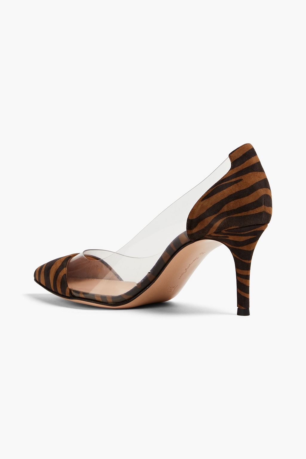 GIANVITO ROSSI Zebra-print suede and PVC pumps