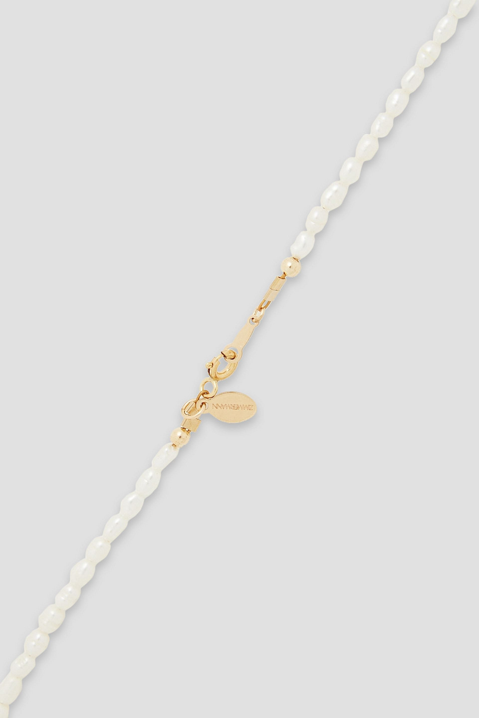 Shop Zimmermann Gold-tone Faux Pearl Necklace In White