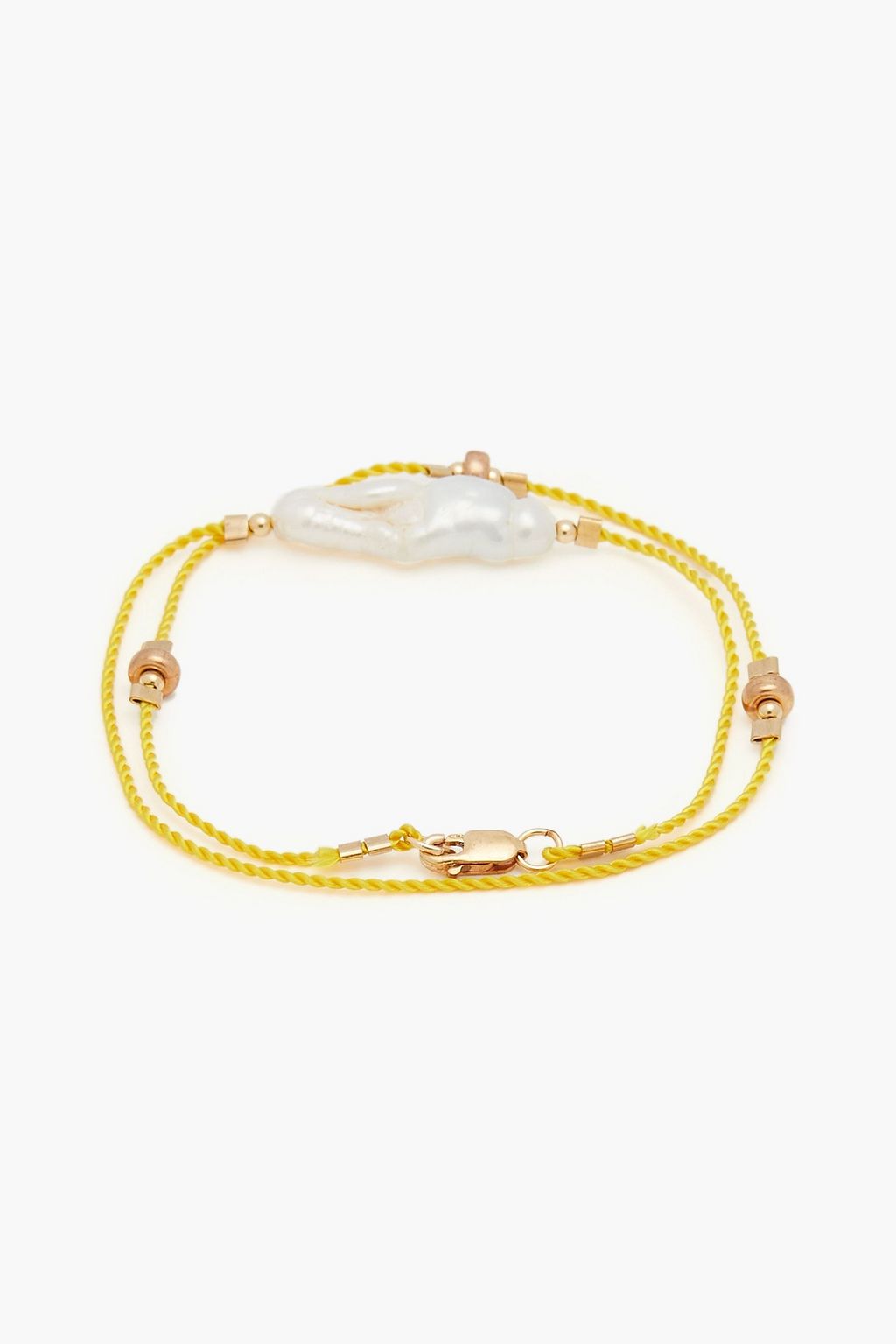 ZIMMERMANN Rose gold-tone, pearl and cord bracelet