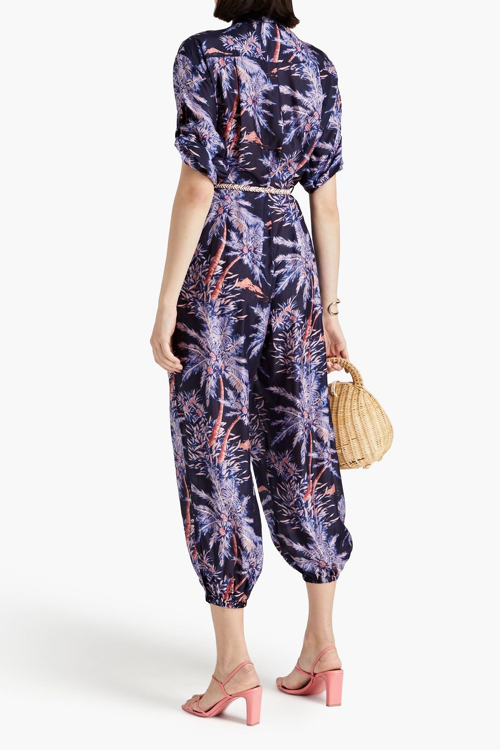 ZIMMERMANN Cropped printed silk jumpsuit