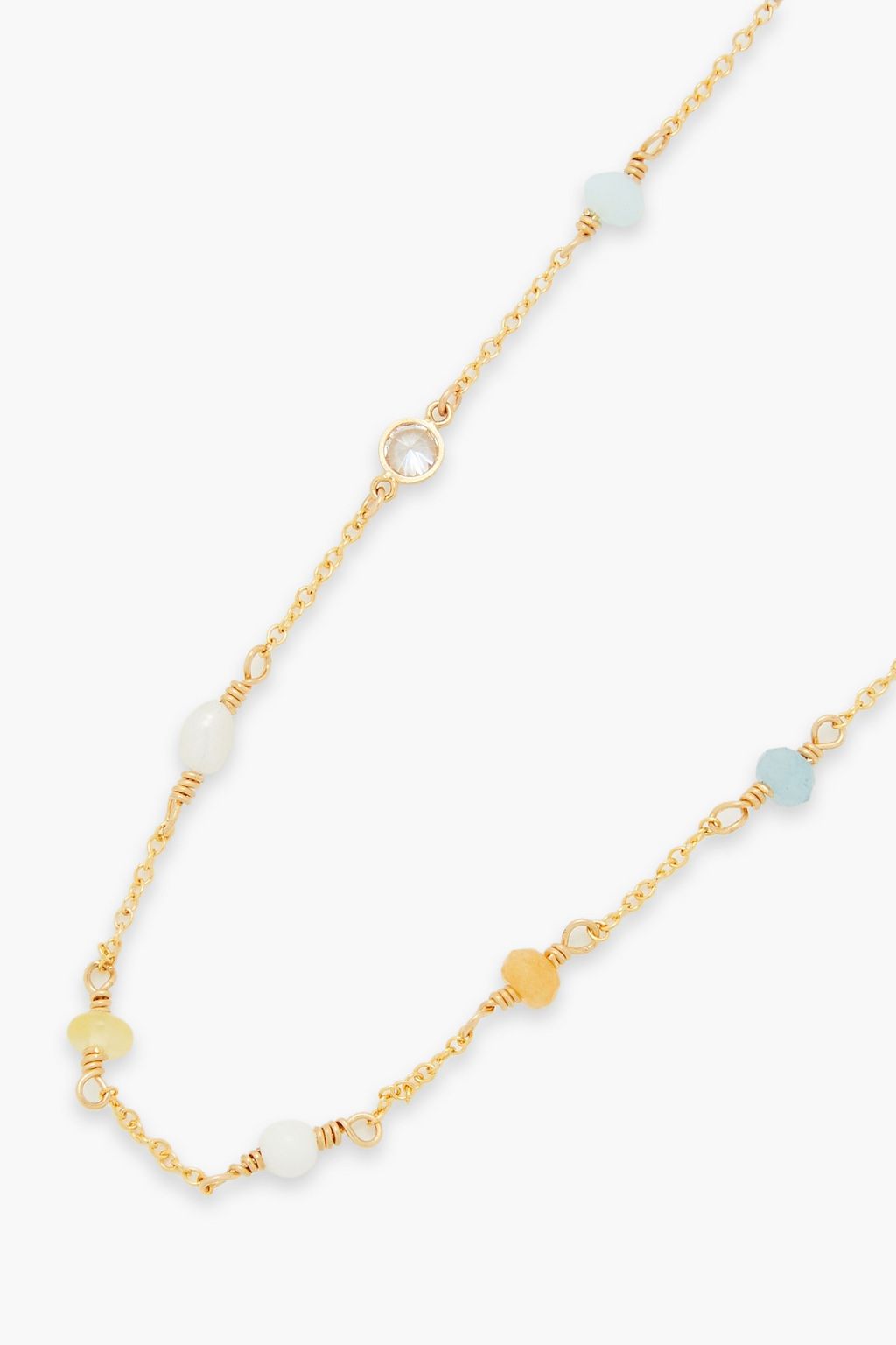 ZIMMERMANN Gold-tone, faux pearl, stone and crystal necklace