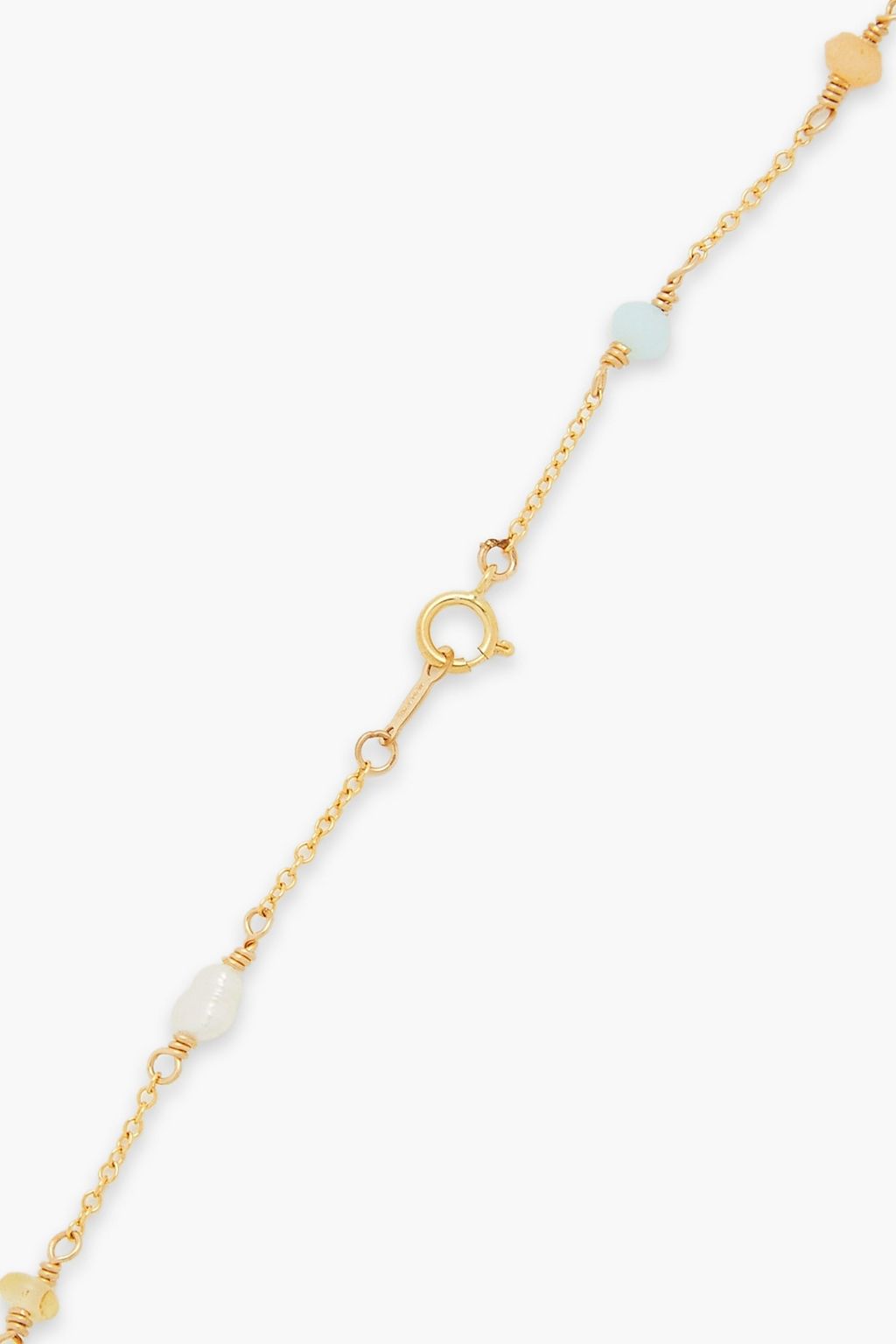 ZIMMERMANN Gold-tone, faux pearl, stone and crystal necklace