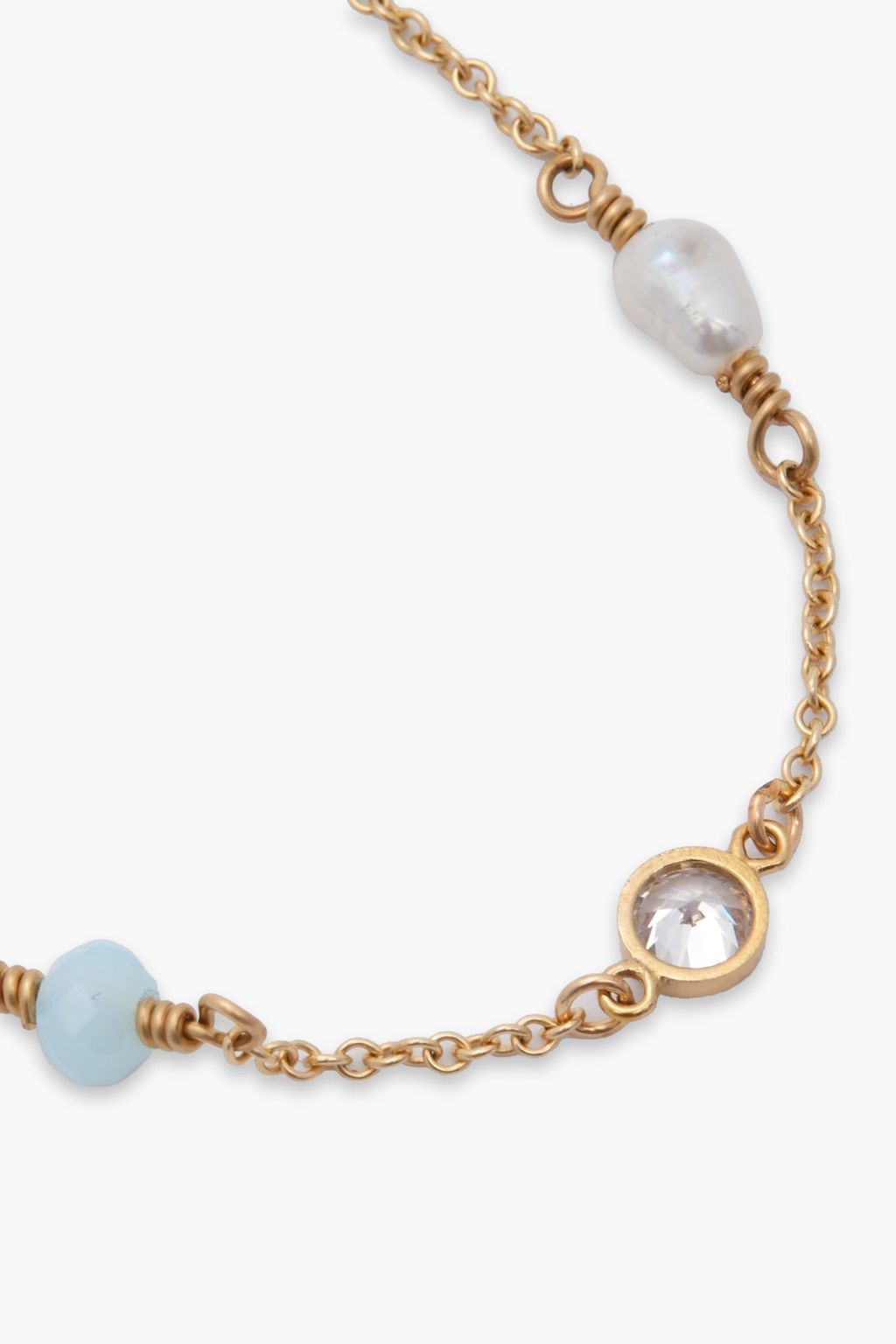 ZIMMERMANN Gold-tone, faux pearl, crystal and stone bracelet