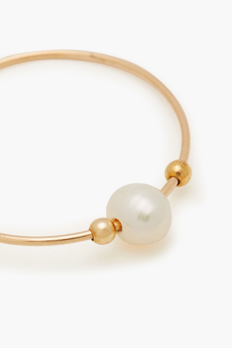 Shop Zimmermann Gold-tone Faux Pearl Hoop Earrings