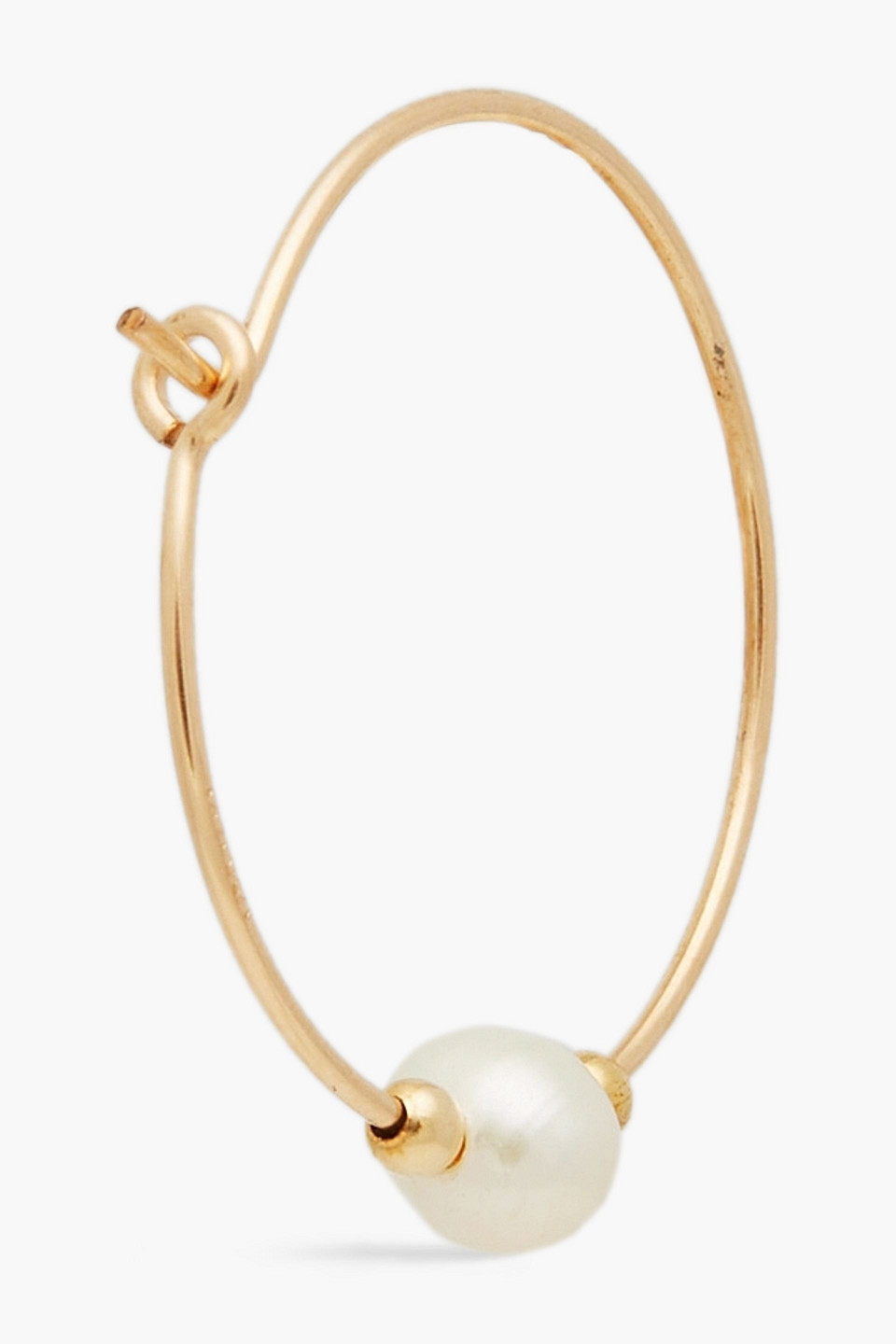 Shop Zimmermann Gold-tone Faux Pearl Hoop Earrings