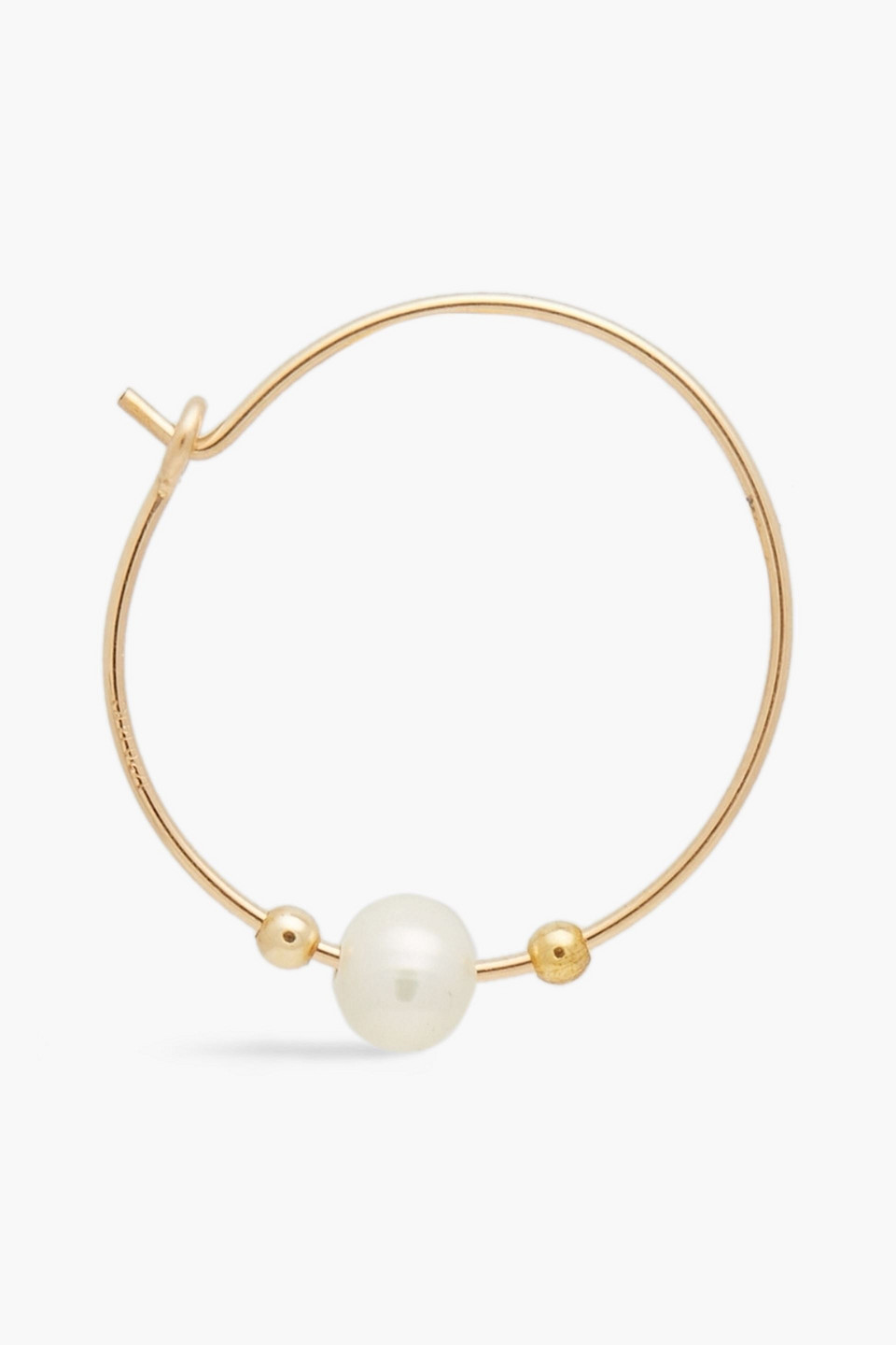 Shop Zimmermann Gold-tone Faux Pearl Hoop Earrings