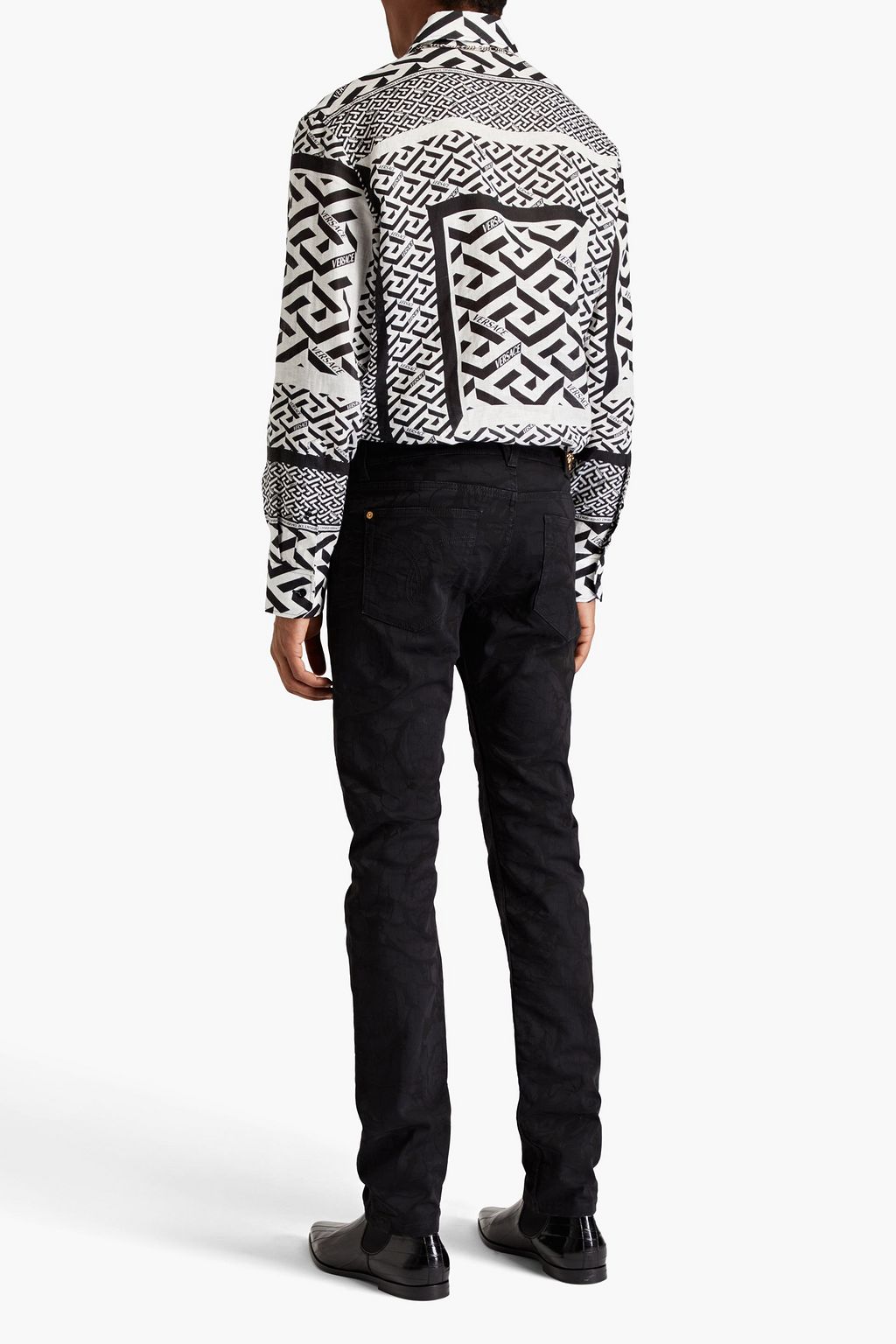 VERSACE フローラルジャカード パンツ