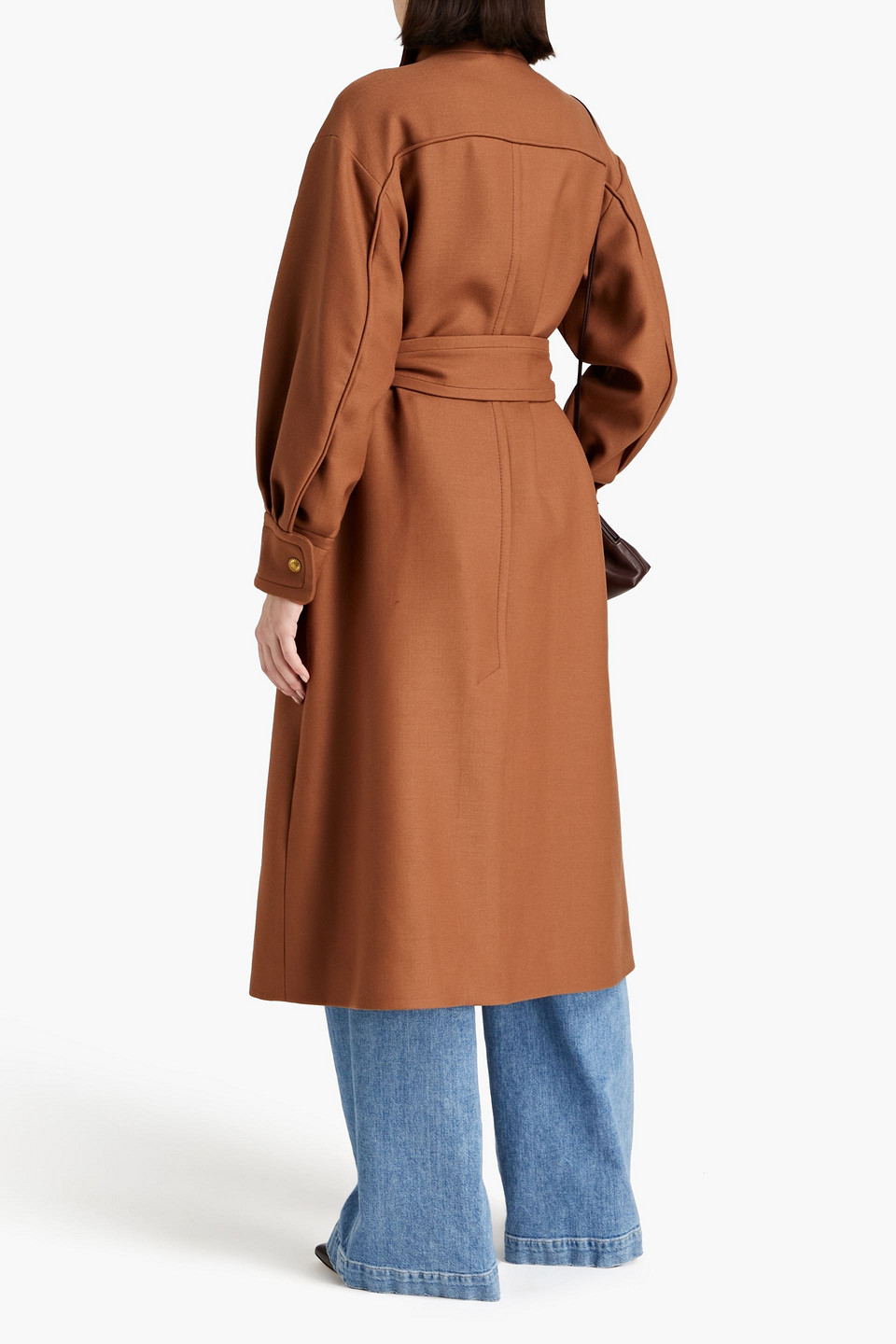 Shop Zimmermann Wool-twill Coat In Light Brown