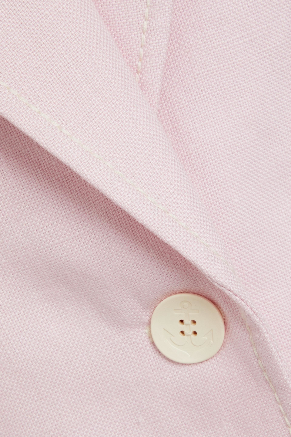 Shop Zimmermann Slub Linen Blazer In Baby Pink