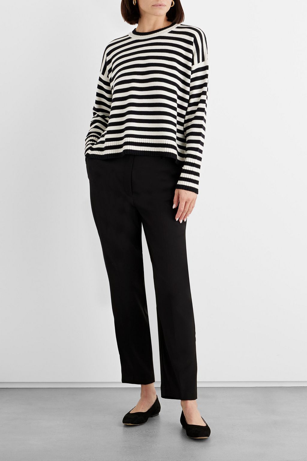 IRIS & INK Molly gestreifter Pullover aus Merinowolle