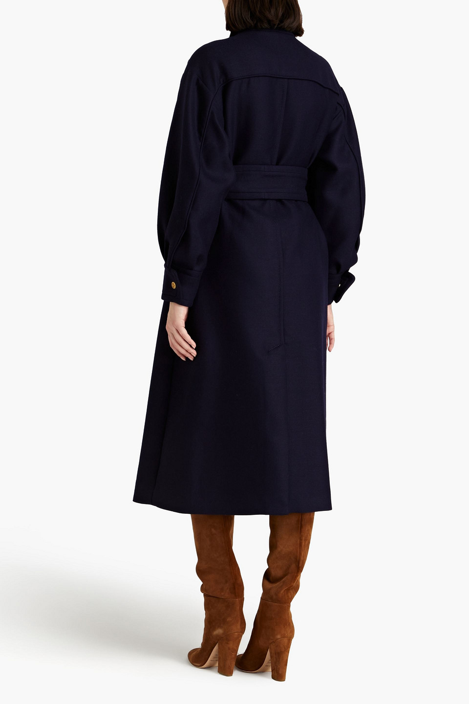 Shop Zimmermann Wool-twill Coat In Marineblau