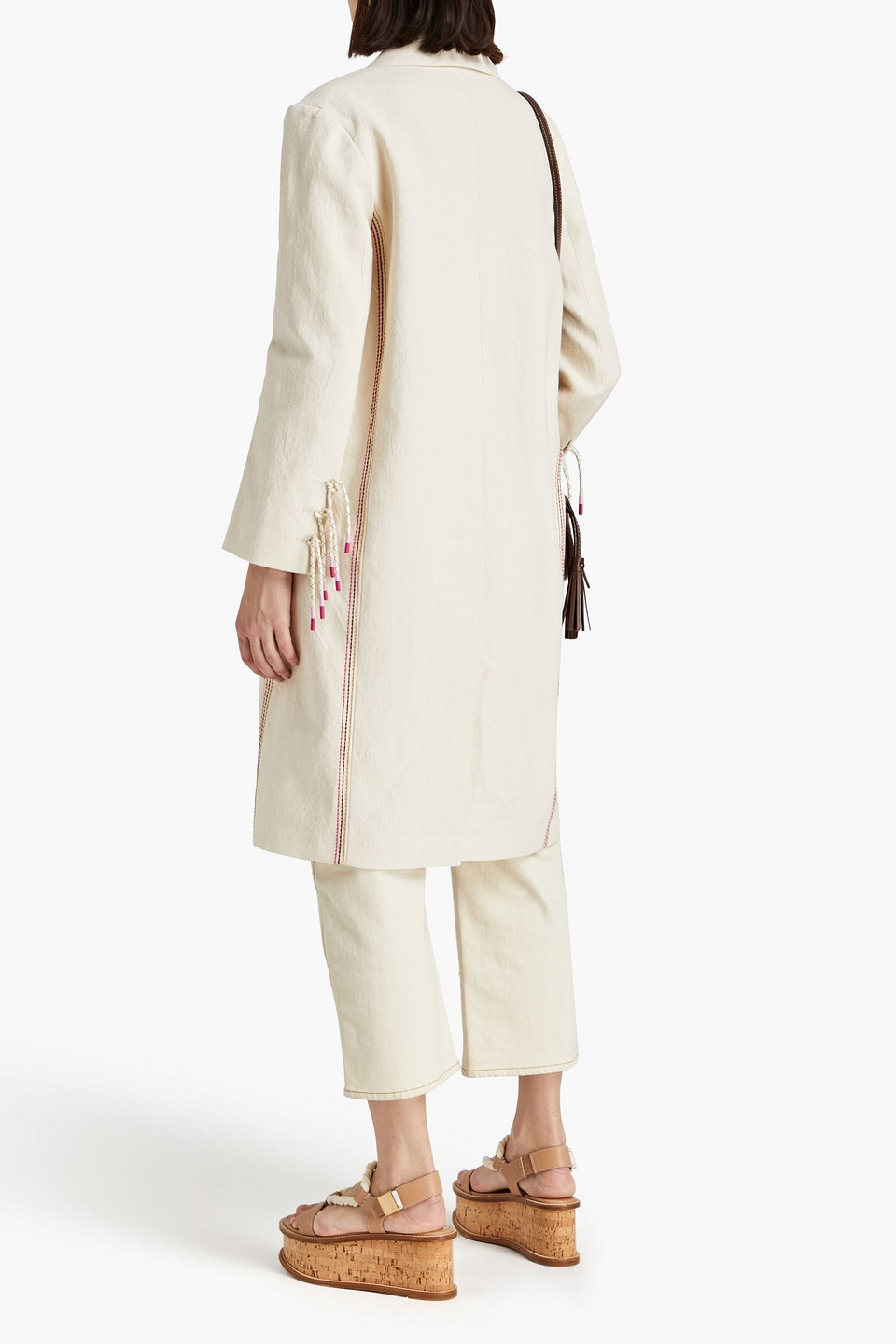 ZIMMERMANN COTTON AND LINEN-BLEND COAT