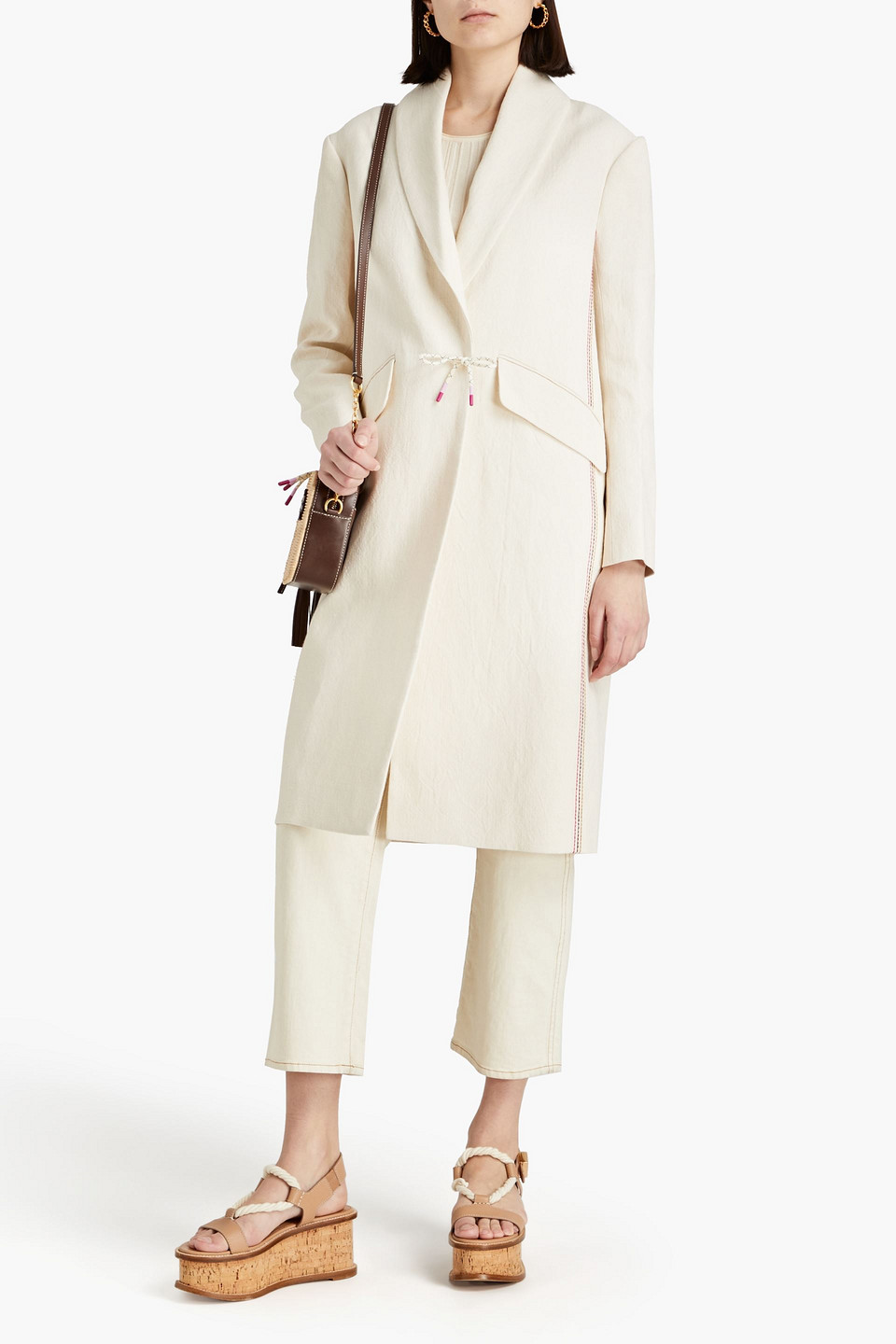 ZIMMERMANN COTTON AND LINEN-BLEND COAT