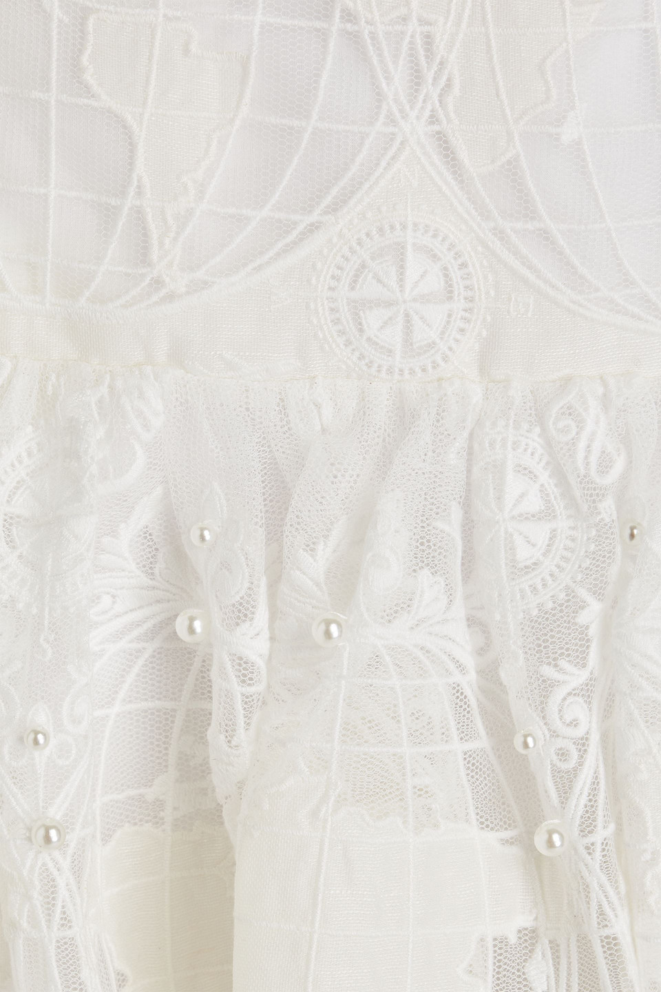 ZIMMERMANN EMBELLISHED TIERED VOILE AND TULLE MAXI SKIRT 