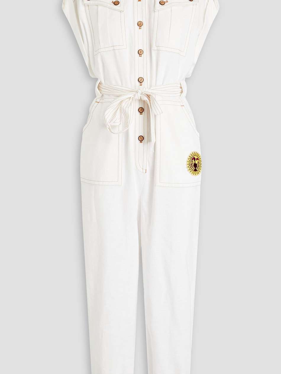 appliquéd cotton jumpsuit