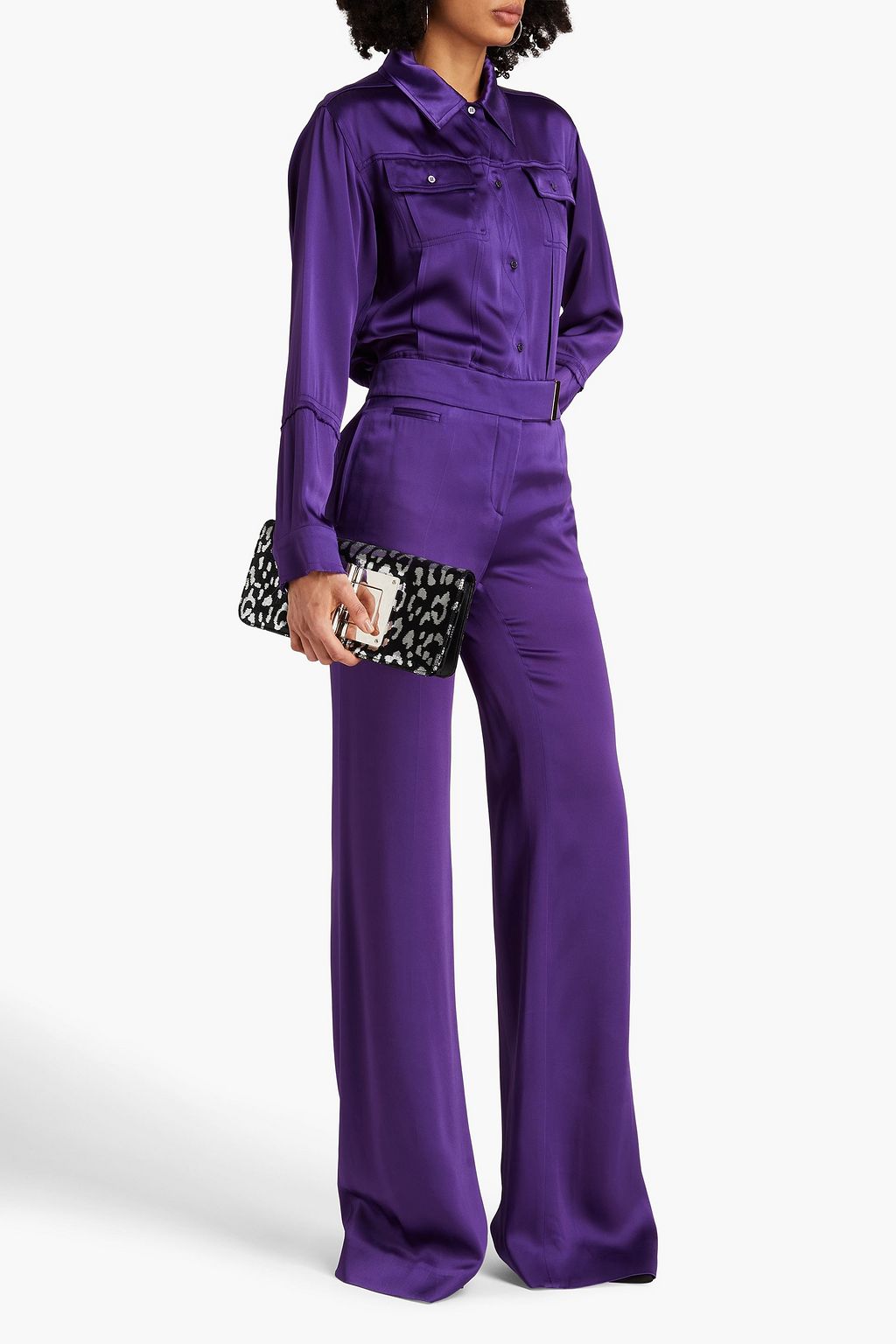 TOM FORD Satin-crepe wide-leg pants