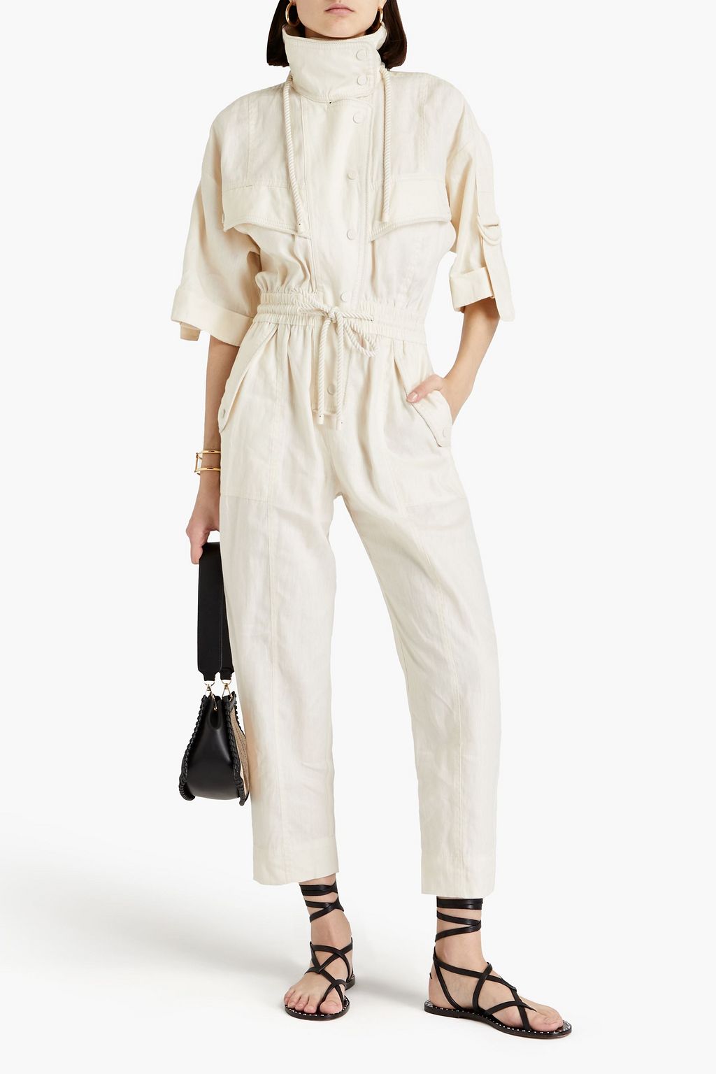 ZIMMERMANN Cropped linen jumpsuit