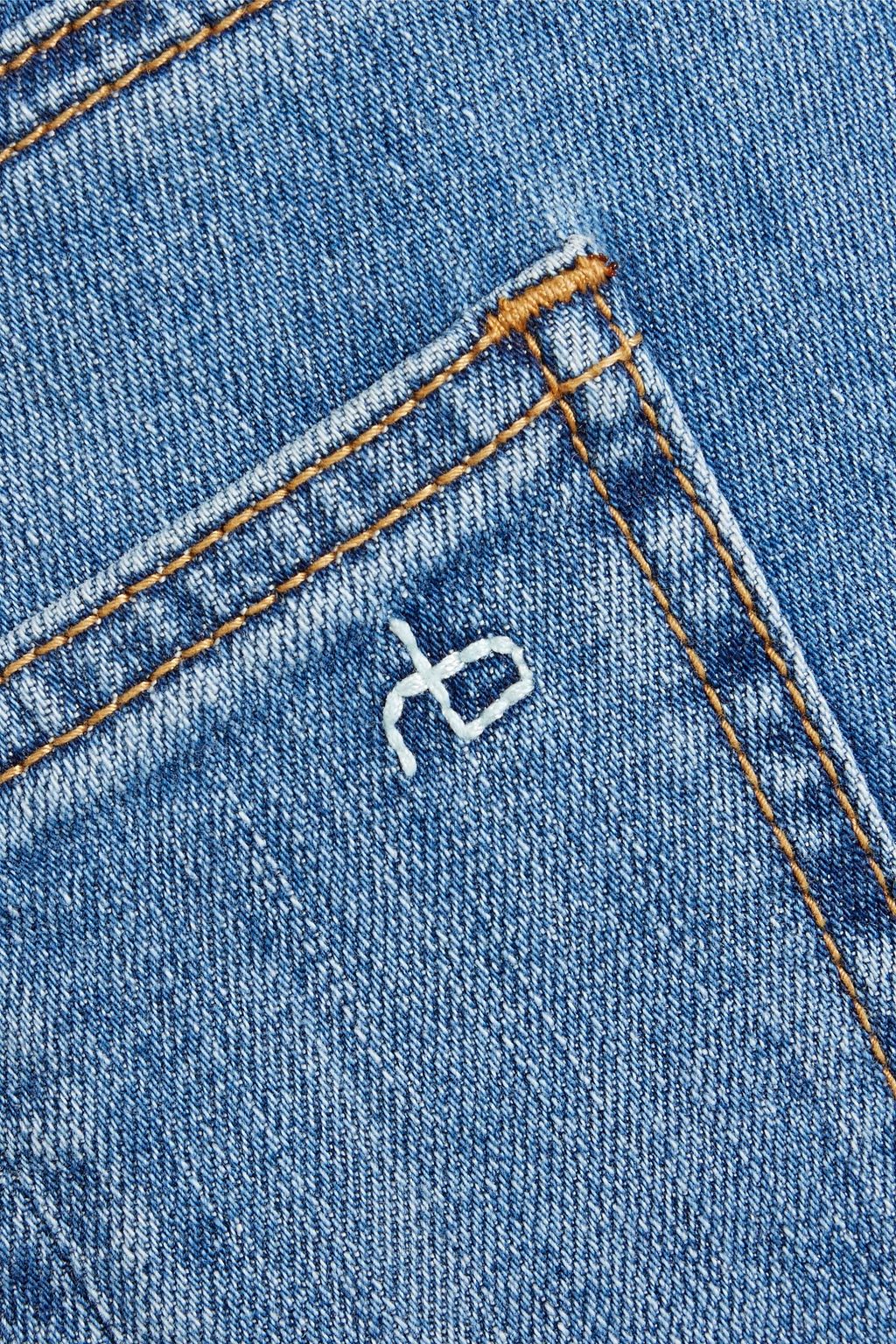 RAG & BONE Nina faded high-rise straight-leg jeans