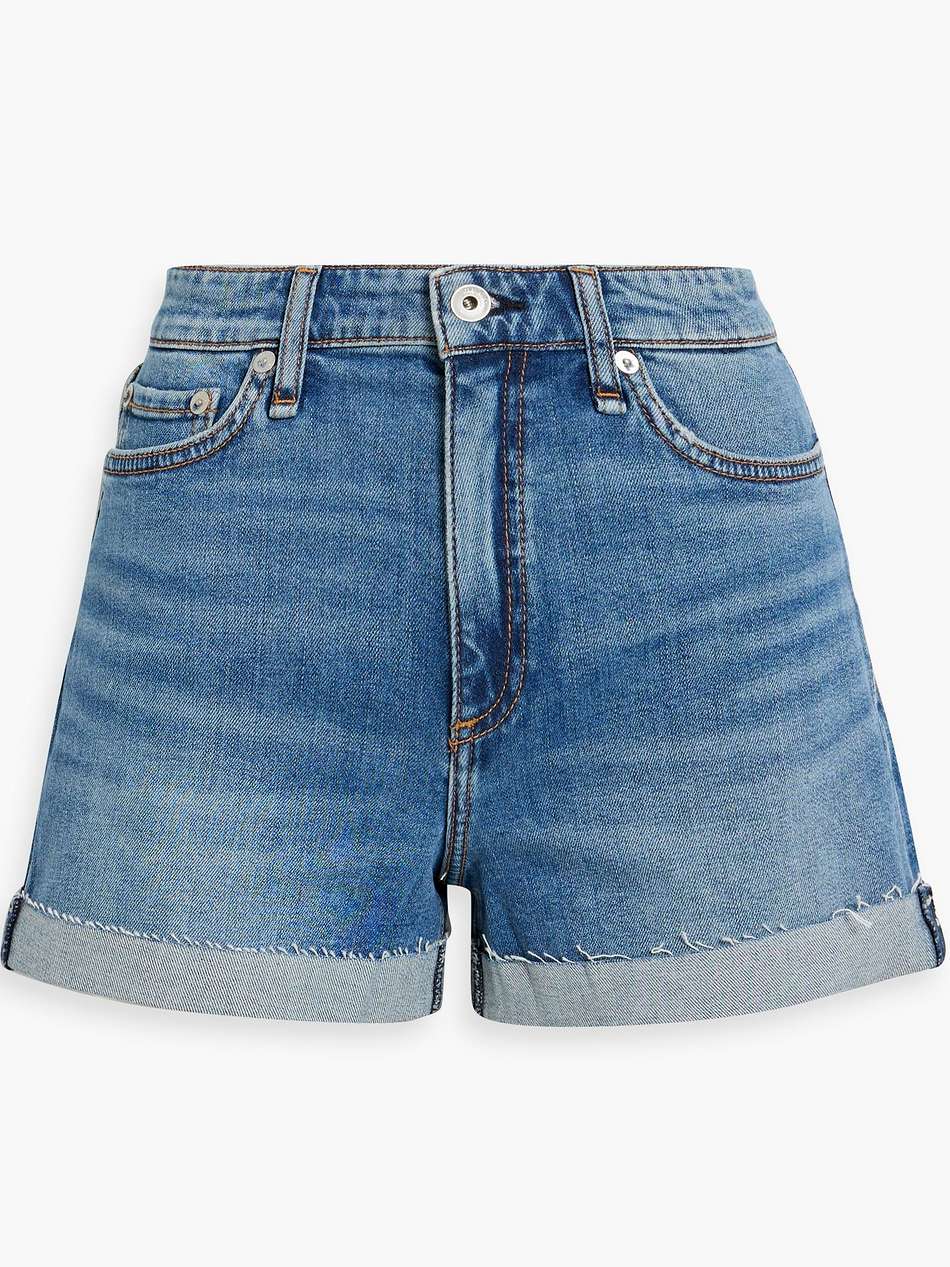 nina frayed denim shorts