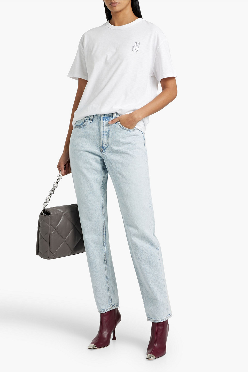 Shop Rag & Bone Rosa Faded Boyfriend Jeans In Light Denim