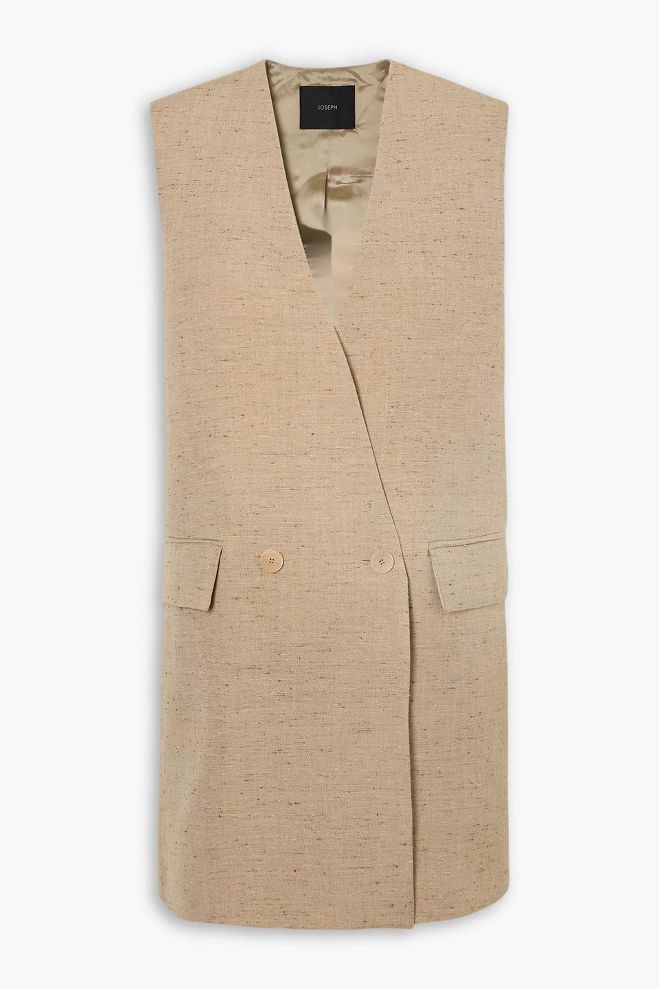 joseph - arago double-breasted tweed vest - neutral - fr 34