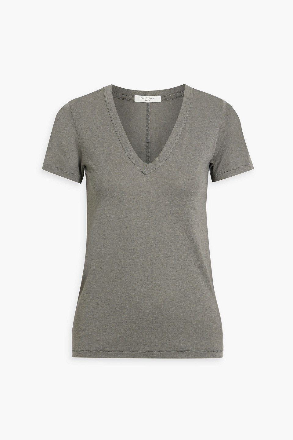 Rag & Bone Cotton-blend Jersey T-shirt In Dark Gray