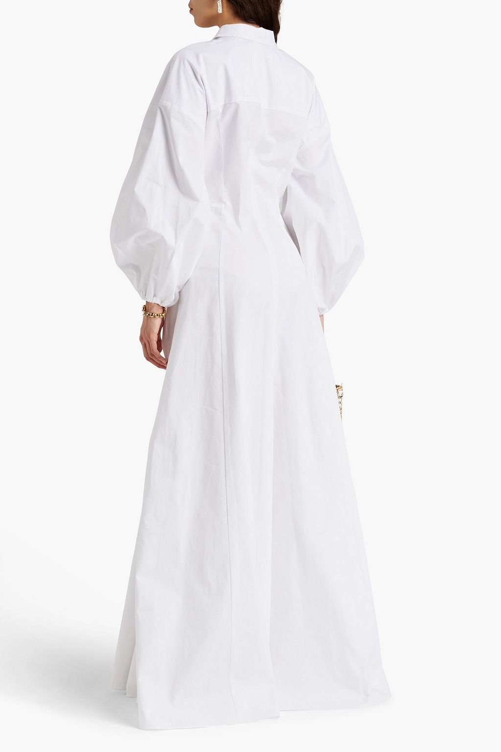 CAROLINA HERRERA Hemdkleid aus Baumwolle in Maxilänge