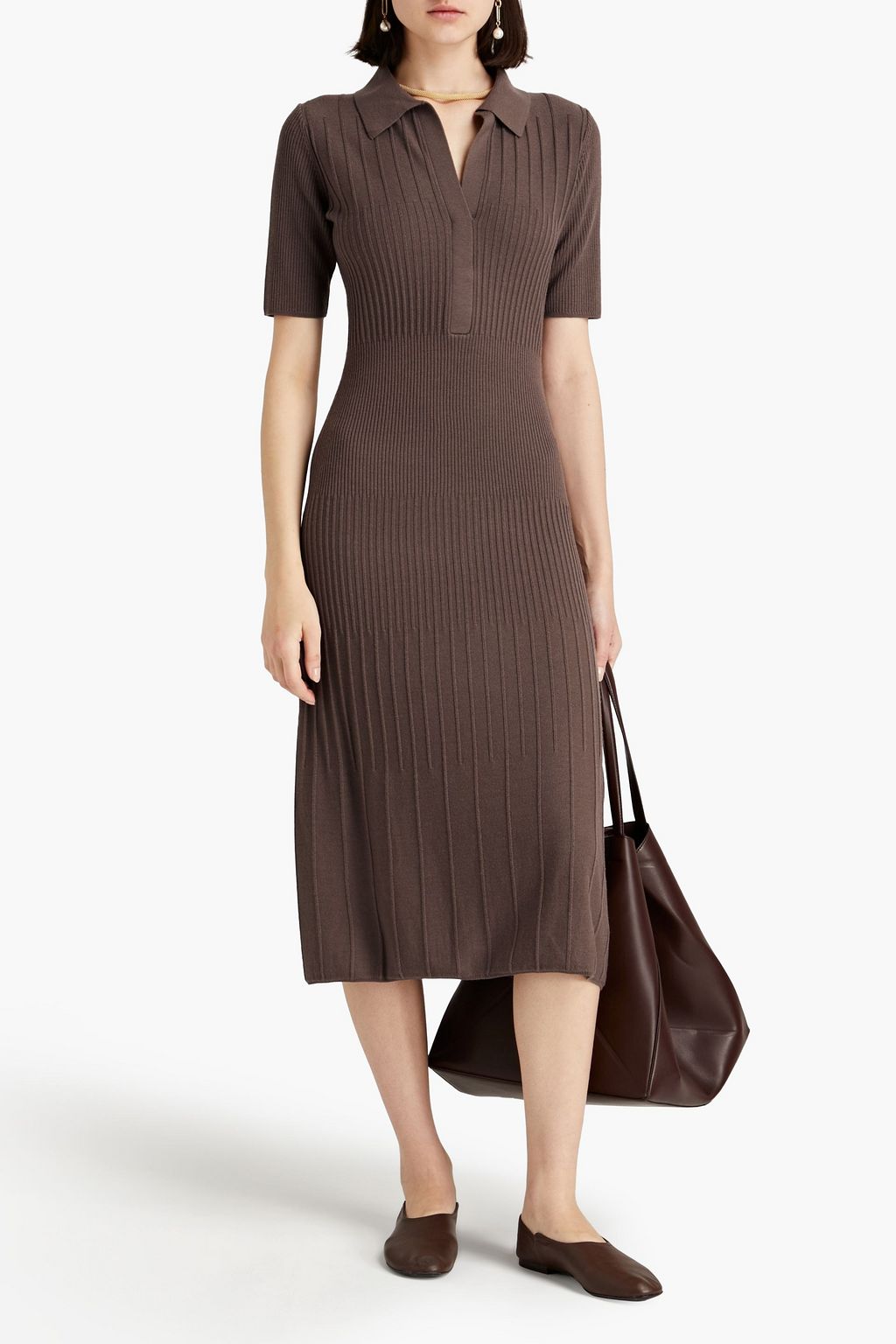 Crewneck Wool Midi Dress main image 0