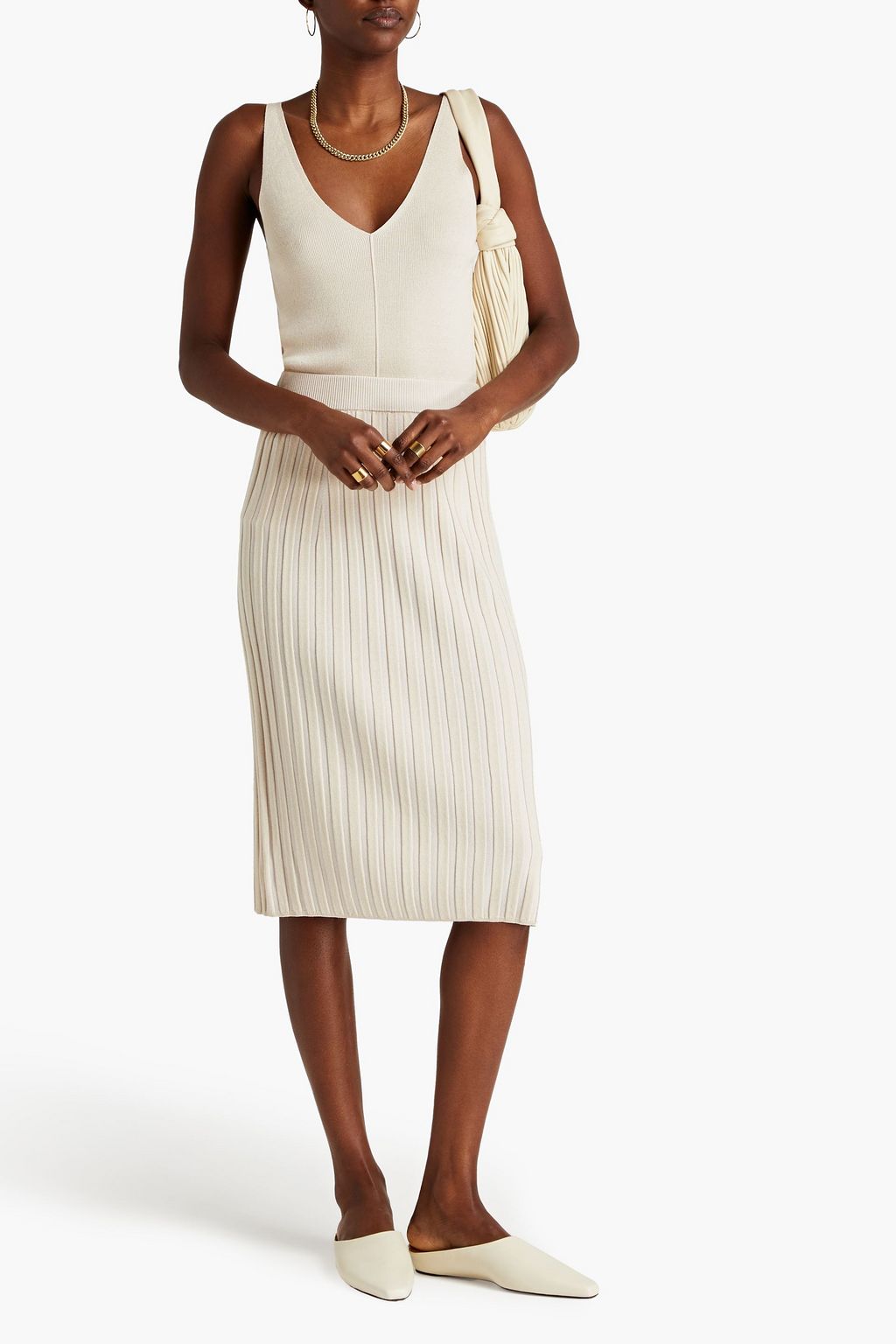 JOSEPH Ribbed-knit skirt