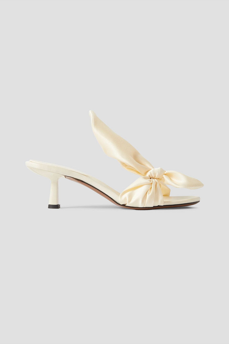 Neous Diana Bow-detailed Satin Sandals In Yellow