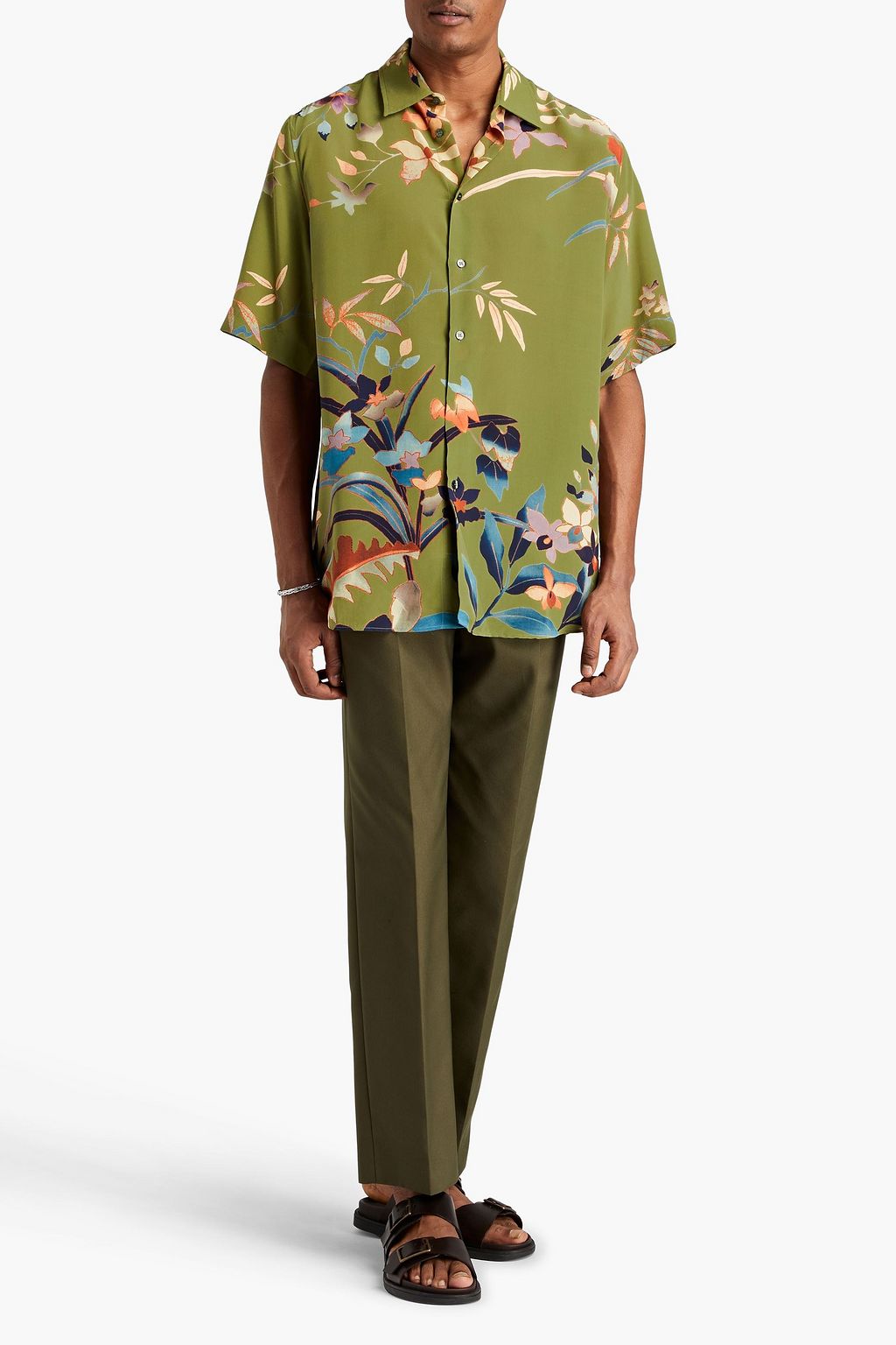 ETRO Floral-print silk crepe de chine shirt