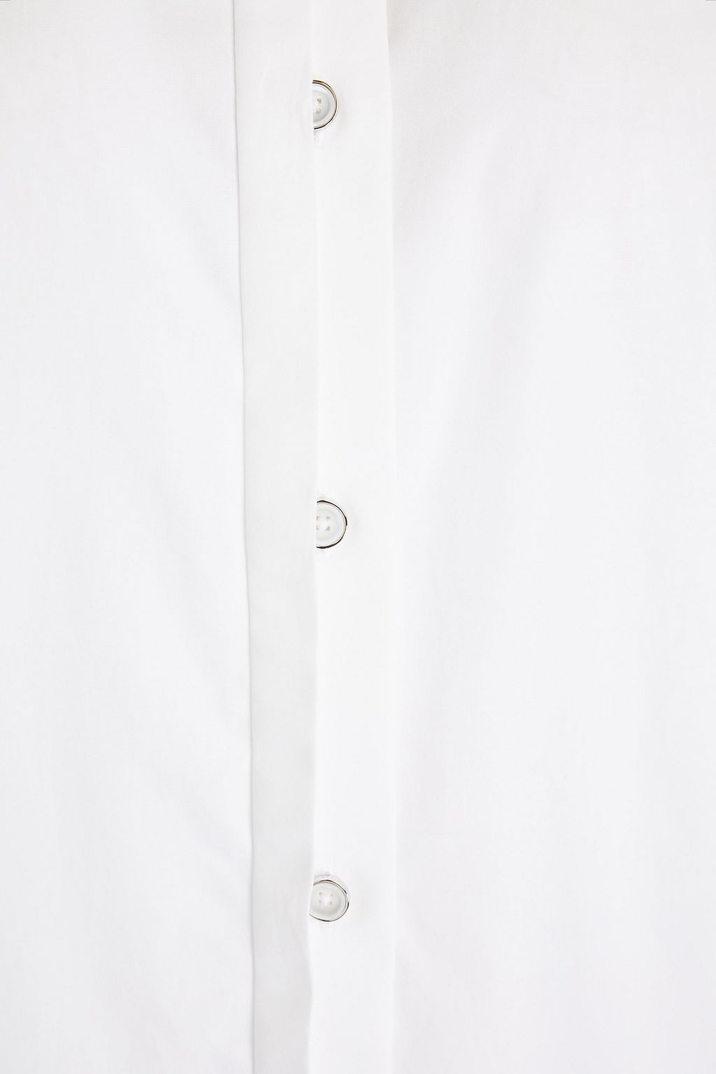 GIVENCHY Satin-trimmed cotton-poplin shirt