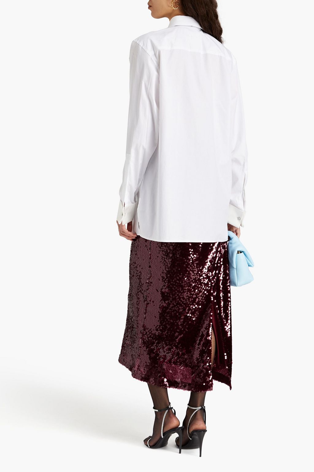 GIVENCHY Satin-trimmed cotton-poplin shirt