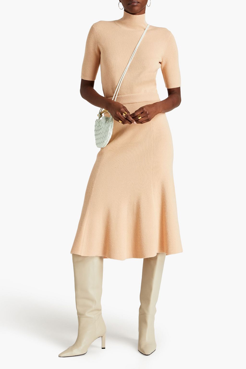 JOSEPH Ribbed-knit turtleneck top