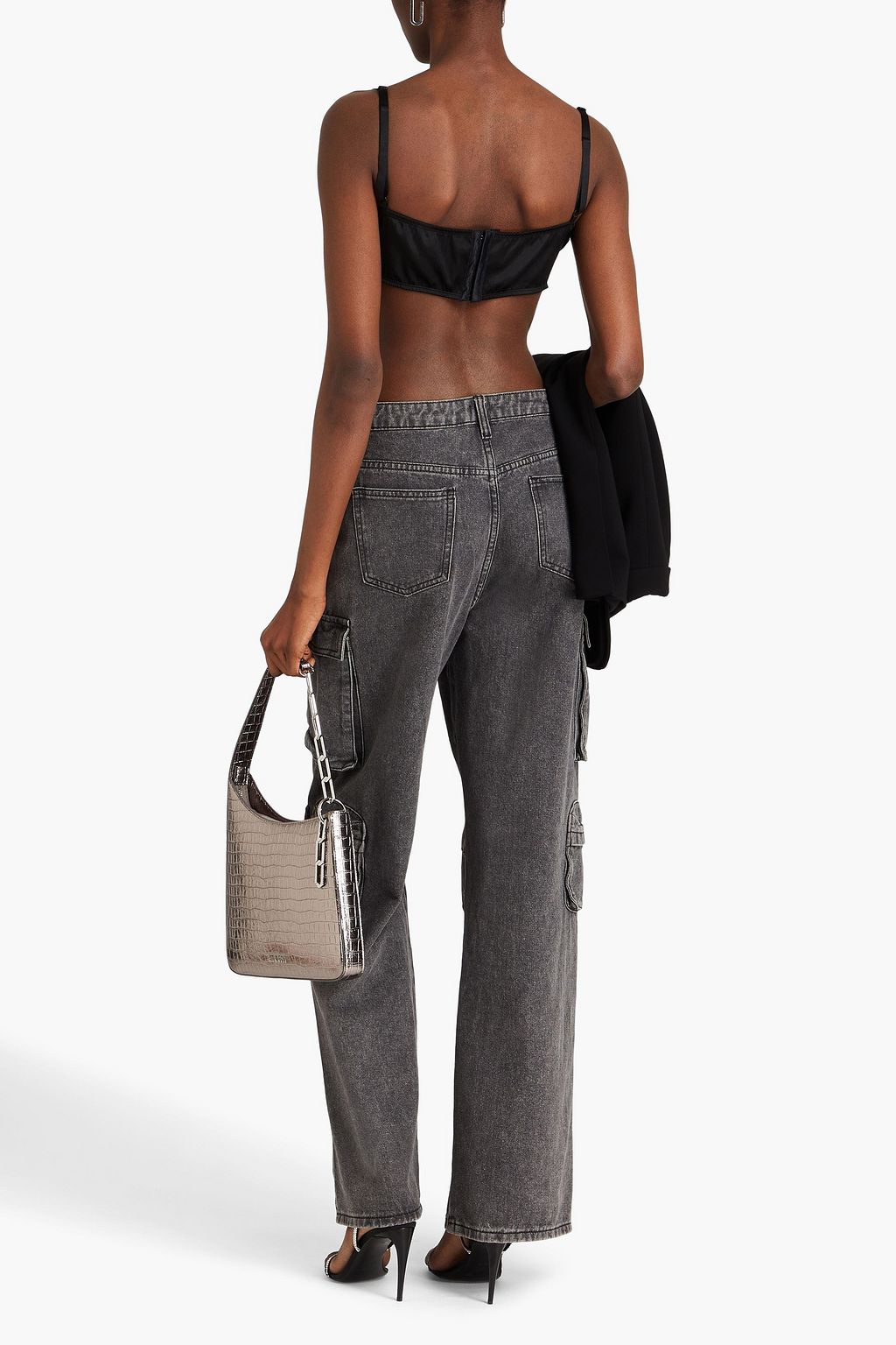 GIVENCHY Cropped satin top