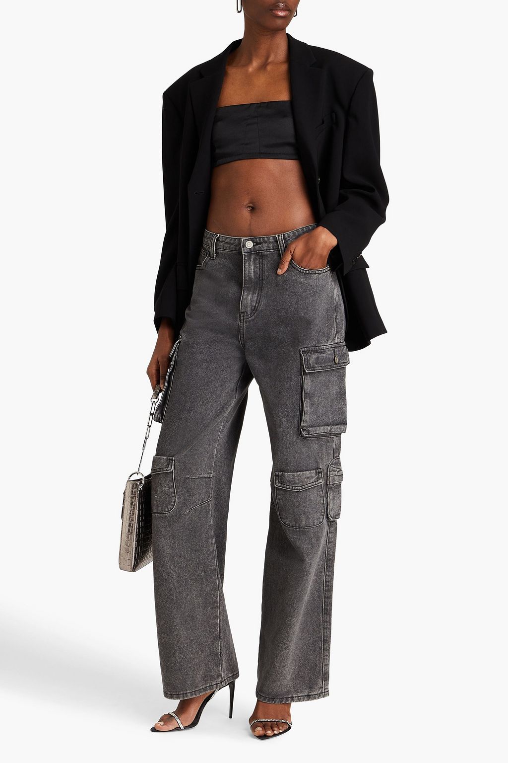 GIVENCHY Cropped satin top