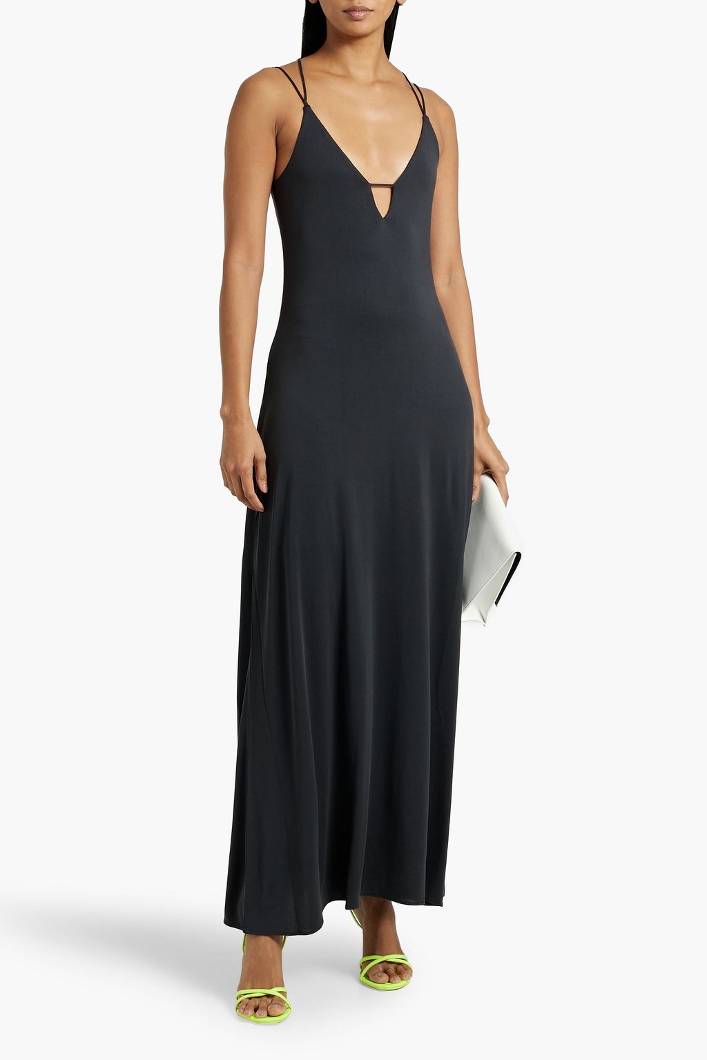 RAG & BONE Christy cutout modal-blend jersey maxi slip dress